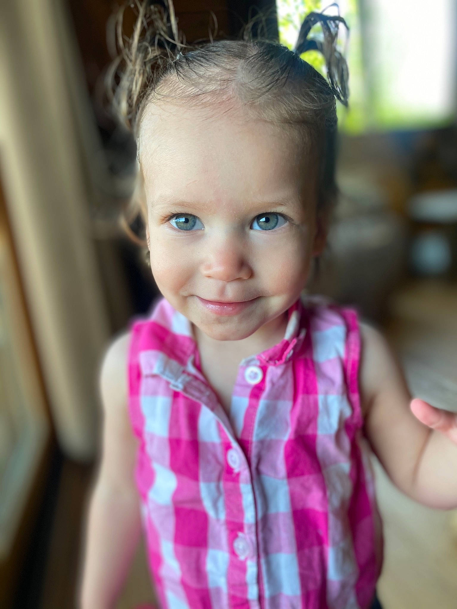 Emberli joined the competition — help win amazing prizes! baby_toddler_clothing, cheek, child, eyelash, flash_photography, forehead, fun, hair, happy, head, iris, lip, long_hair, magenta, neck, nose, person, shoulder, skin, smile