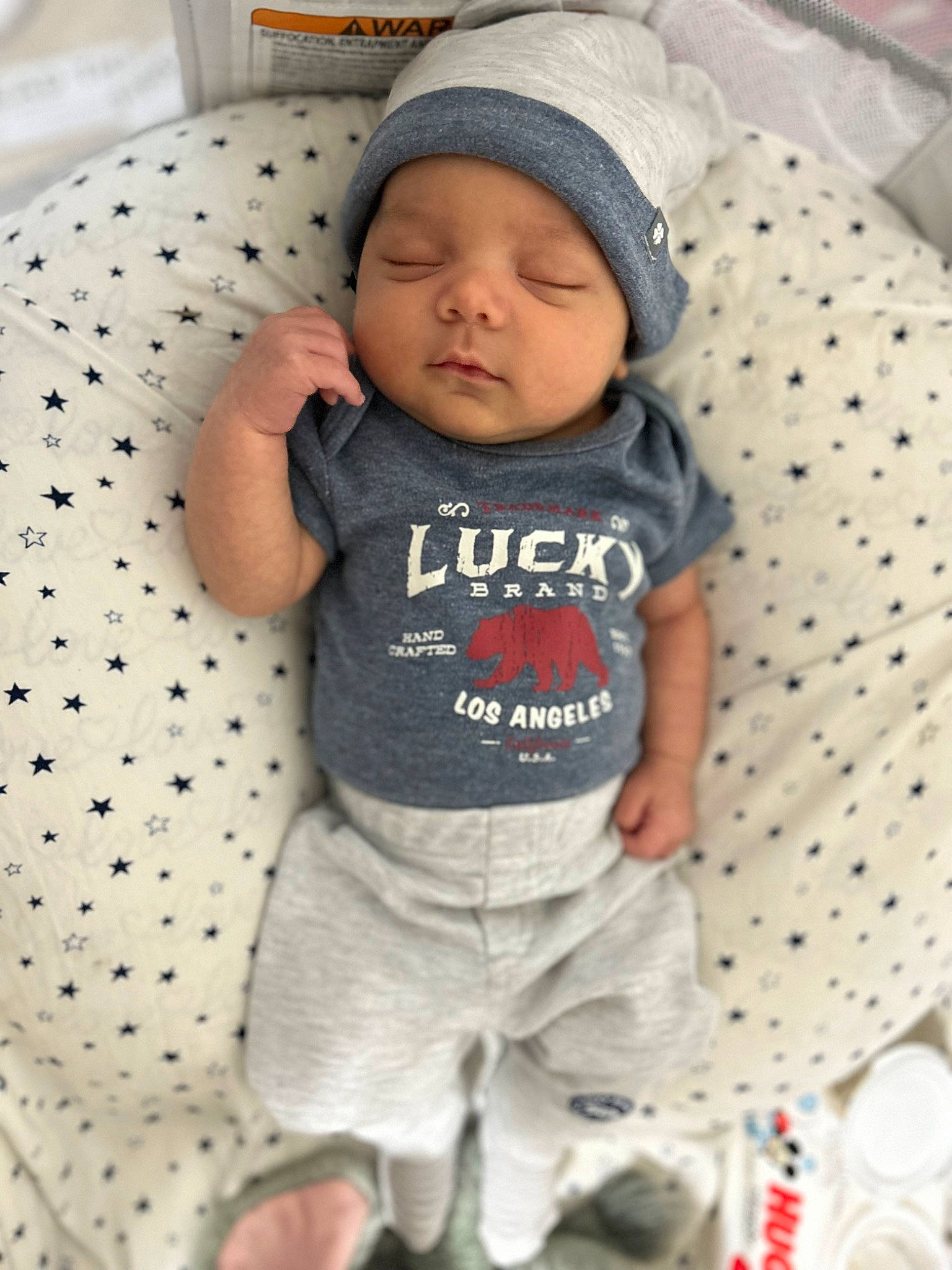 Gage joined the competition — help win amazing prizes! baby, baby_safety, baby_sleeping, baby_toddler_clothing, beauty, cap, cheek, child, comfort, cool, headwear, mouth, outerwear, person, product, shorts, skin, sleeve, t_shirt, textile