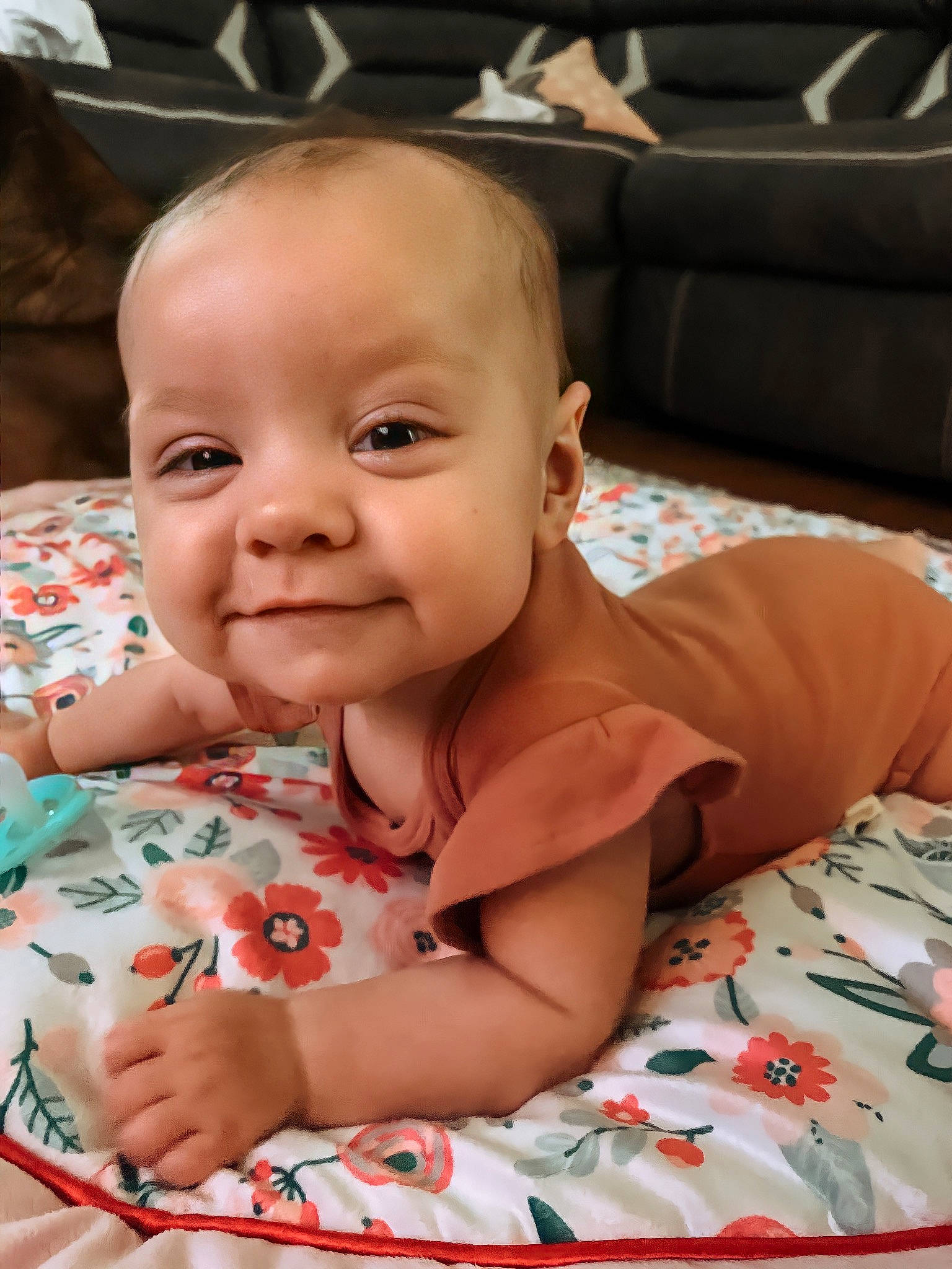 Lucia is registered to the contest to win money with this photo: baby, baby_toddler_clothing, cheek, chin, comfort, eye, eyebrow, facial_expression, finger, fun, hair, happy, head, iris, joy, lip, mouth, nose, person, skin