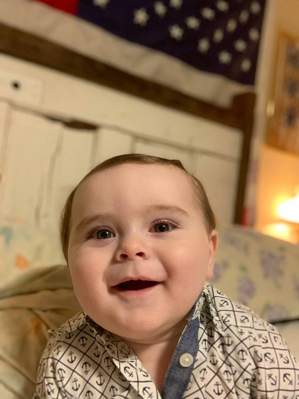 Finnley is registered to the contest to win money with this photo: baby, baby_toddler_clothing, cheek, child, chin, comfort, ear, eye, eyelash, fun, happy, head, iris, joy, nose, people, person, sitting, skin, sleeve