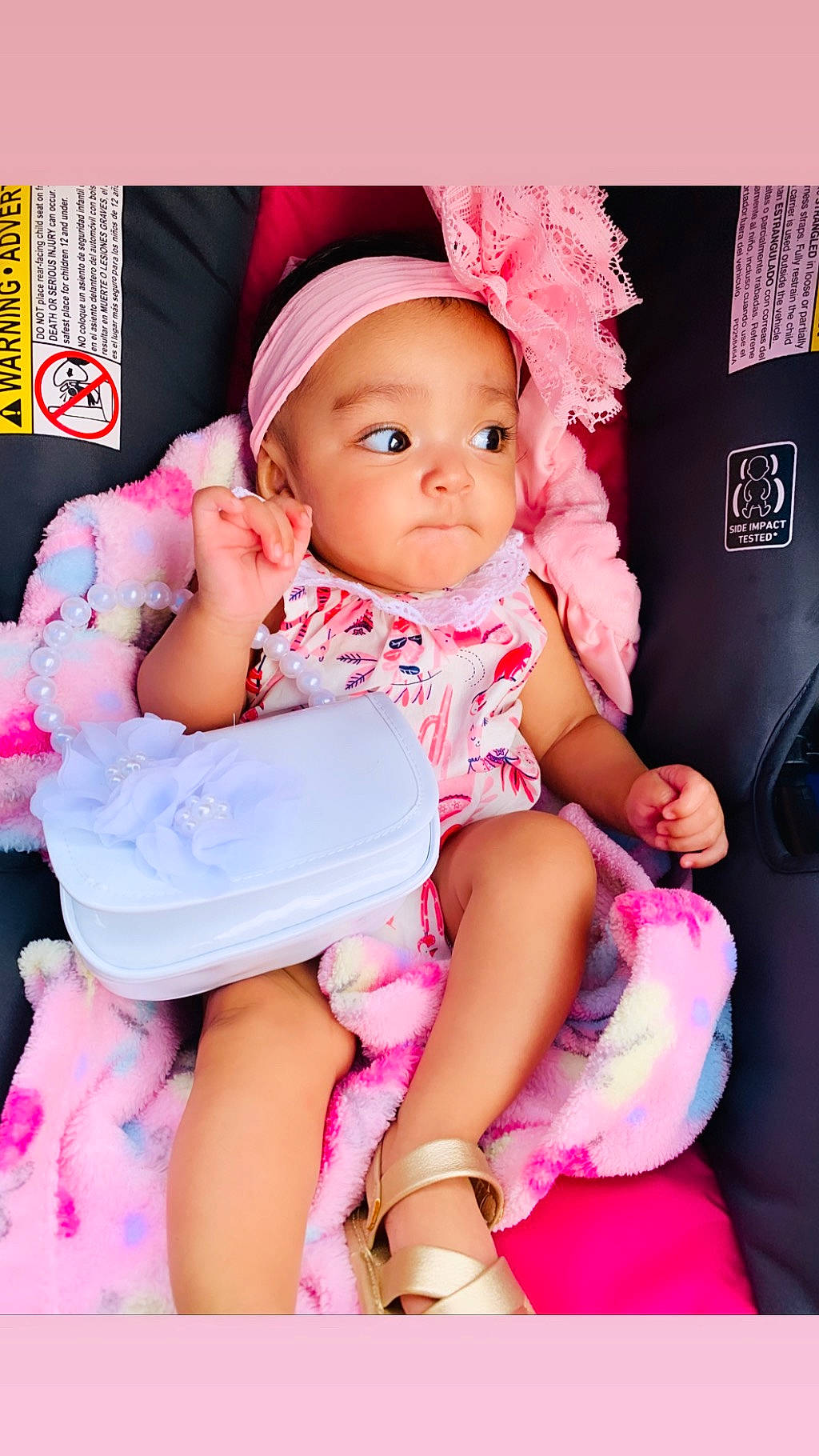 Nataly is registered to the contest to win money with this photo: baby, baby_products, baby_toddler_clothing, cheek, child, child_model, person, pink, product, toddler