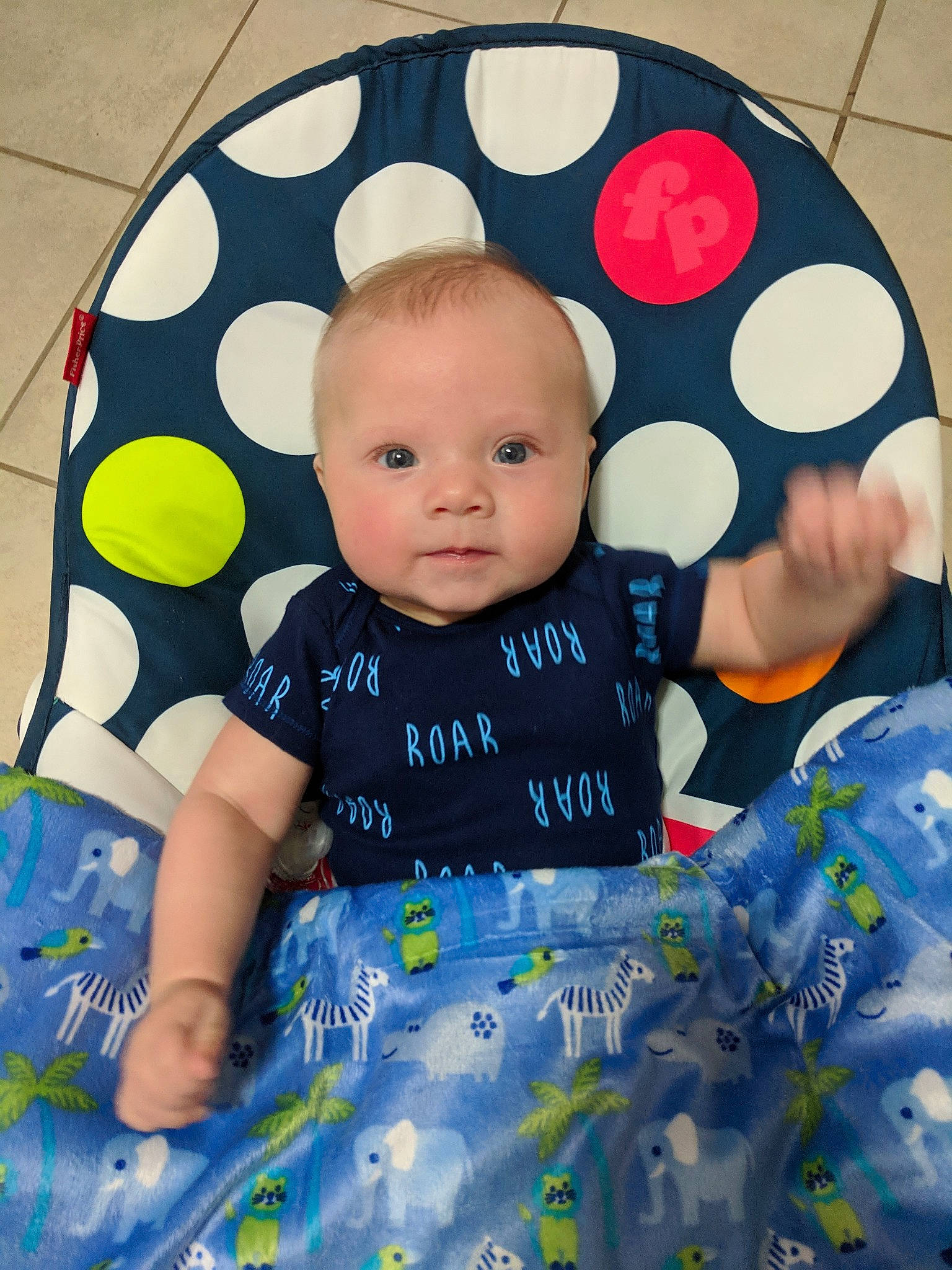 Wallace is registered to the contest to win money with this photo: baby_products, boy, child, day, fun, infant, material, person, play, product, smile, textile, toddler, toy