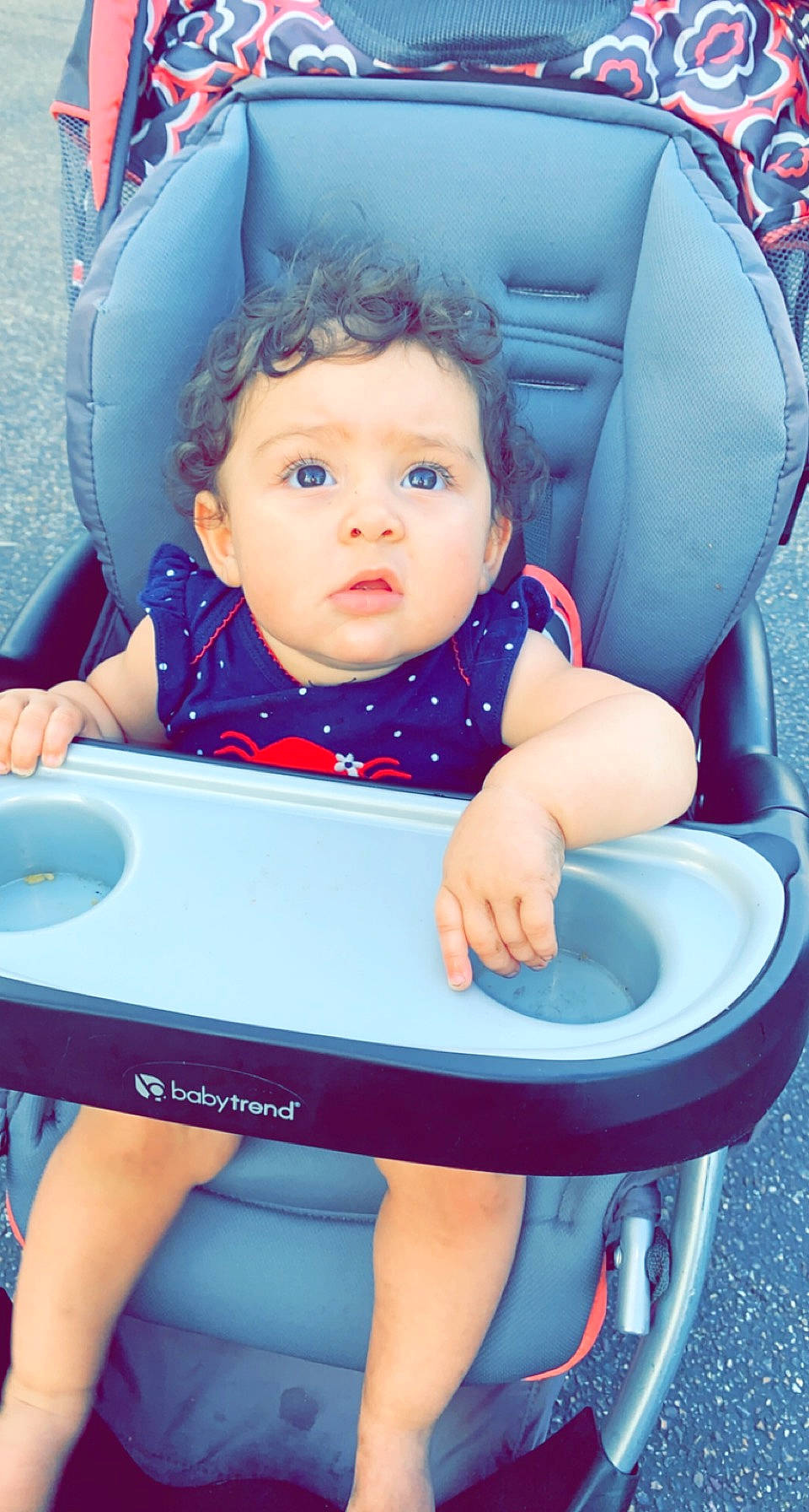 Londynn is registered to the contest to win money with this photo: azure, baby, baby_toddler_clothing, blue, child, comfort, electric_blue, face, facial_expression, finger, fun, happy, organ, person, product, recreation, skin, sleeve, toddler, white