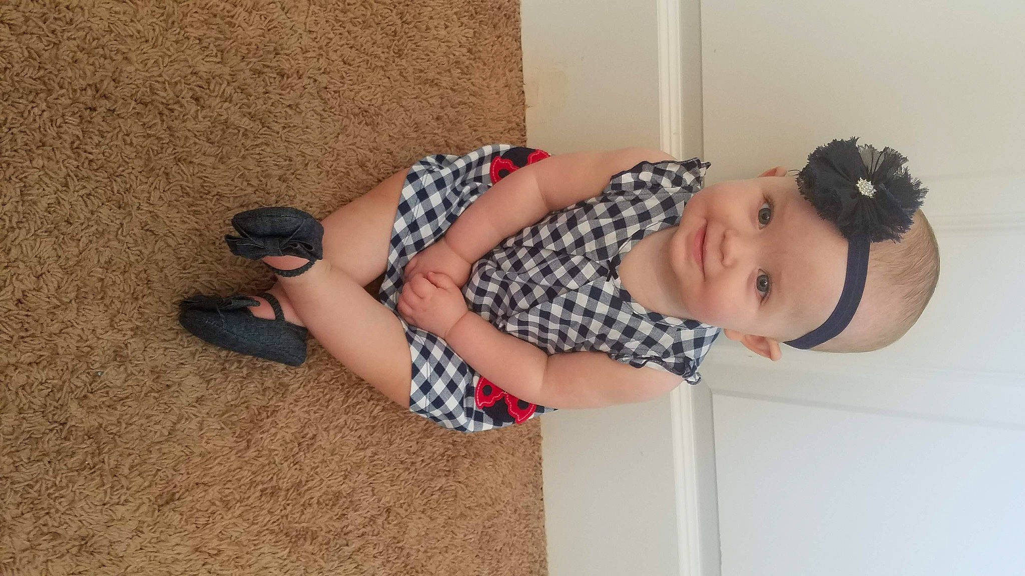 Madelynn joined the competition — help win amazing prizes! arm, child, ear, headwear, joint, joy, leg, neck, pattern, person, toddler