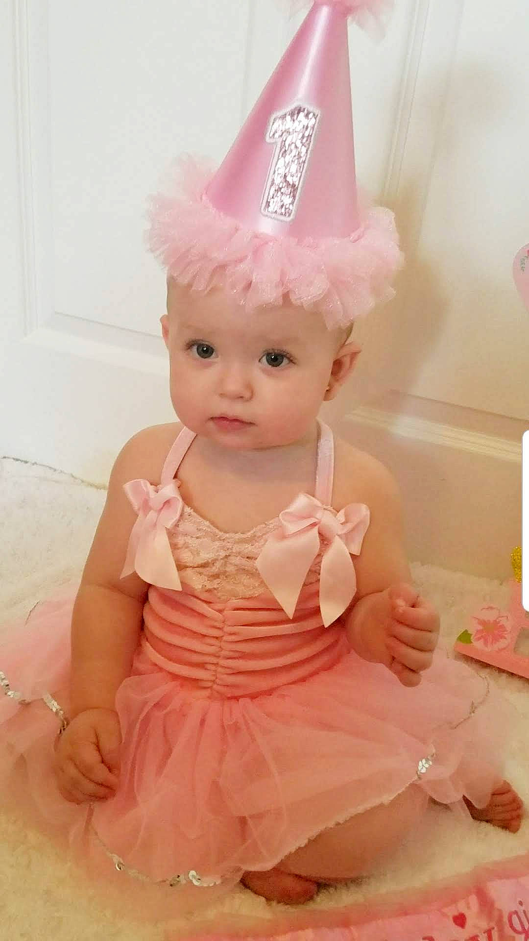 Madelynn is registered to the contest to win money with this photo: baby, ballet_tutu, child, clothing, costume, costume_accessory, dress, headgear, headpiece, headwear, person, pink, product, toddler