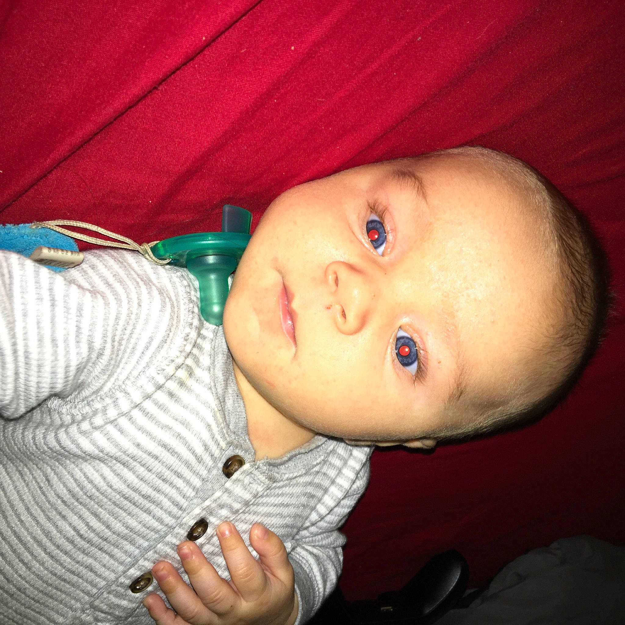 Lincoln joined the competition — help win amazing prizes! baby, baby_toddler_clothing, cheek, child, comfort, ear, eyelash, finger, flash_photography, hand, happy, iris, lip, mouth, nail, nose, organ, person, sitting, smile