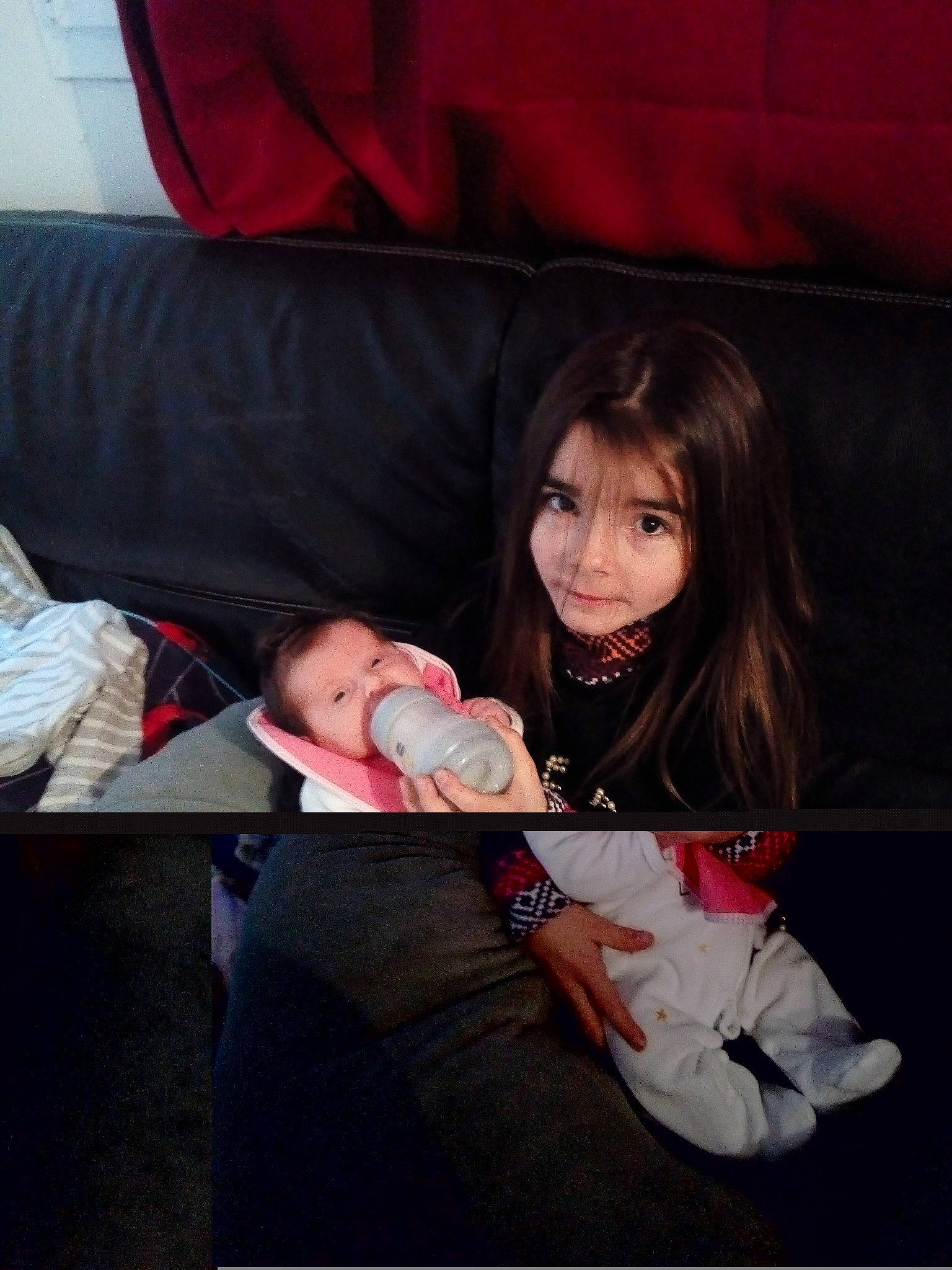 Adriano participe au concours pour gagner de l'argent avec cette photo : baby, child, comfort, couch, event, eye, face, flash_photography, fun, happy, human_leg, lap, leisure, living_room, magenta, person, room, sitting, smile, thigh