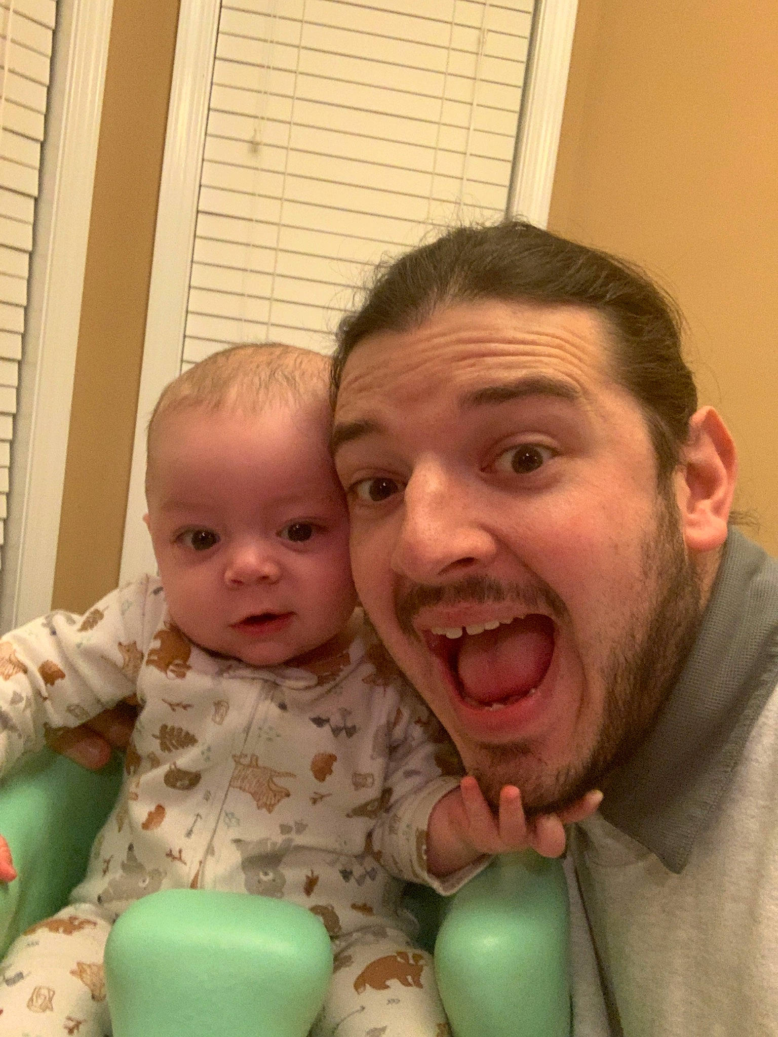 Leo joined the competition — help win amazing prizes! baby, child, face, father, happy, joy, mouth, nose, person, smile, surprise, toddler