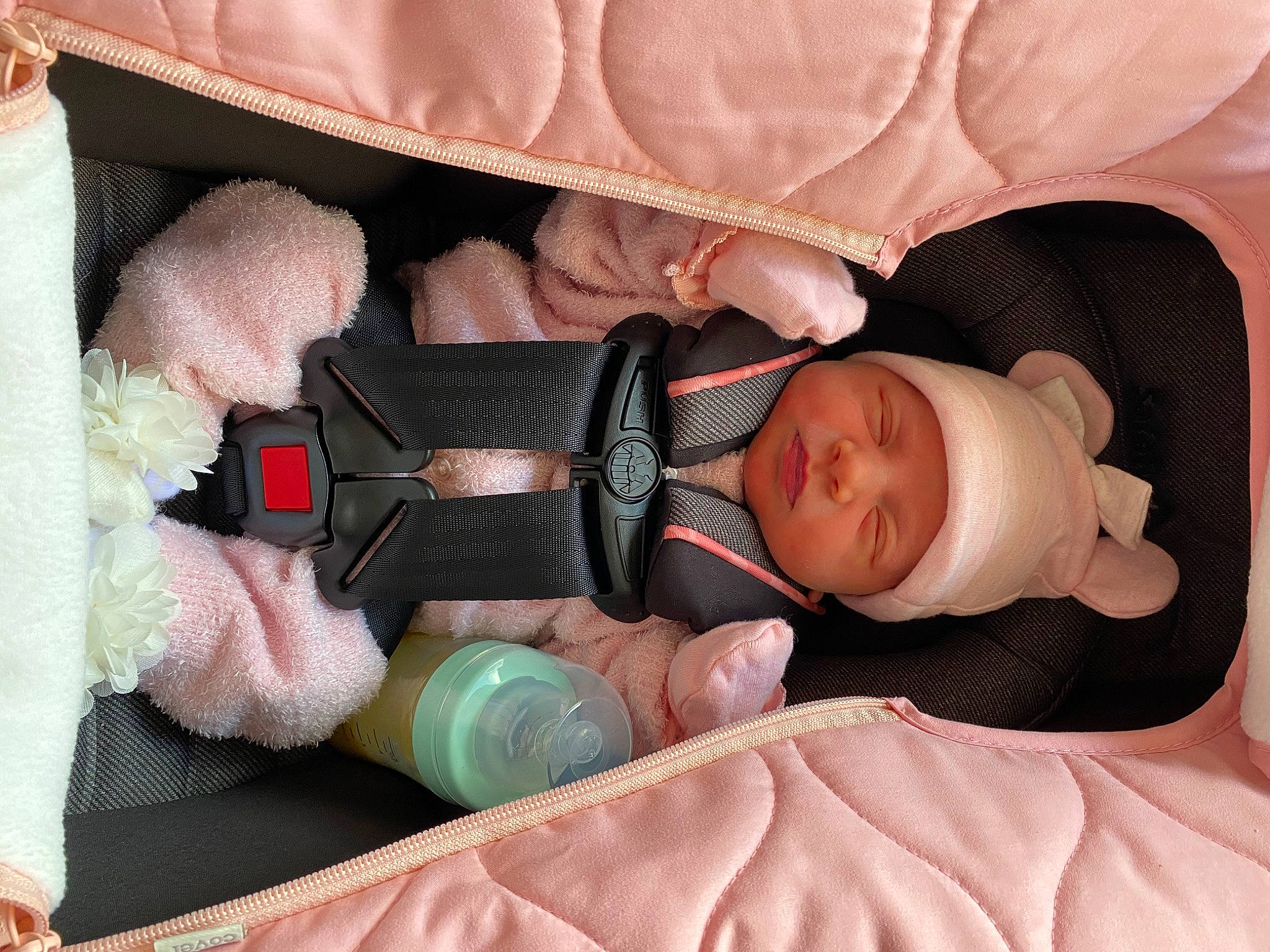 Charlotte joined the competition — help win amazing prizes! baby, baby_products, baby_sleeping, baby_toddler_clothing, beauty, bedtime, child, comfort, eye, finger, hand, head, headwear, human_body, infant_bed, linens, organ, person, product, skin