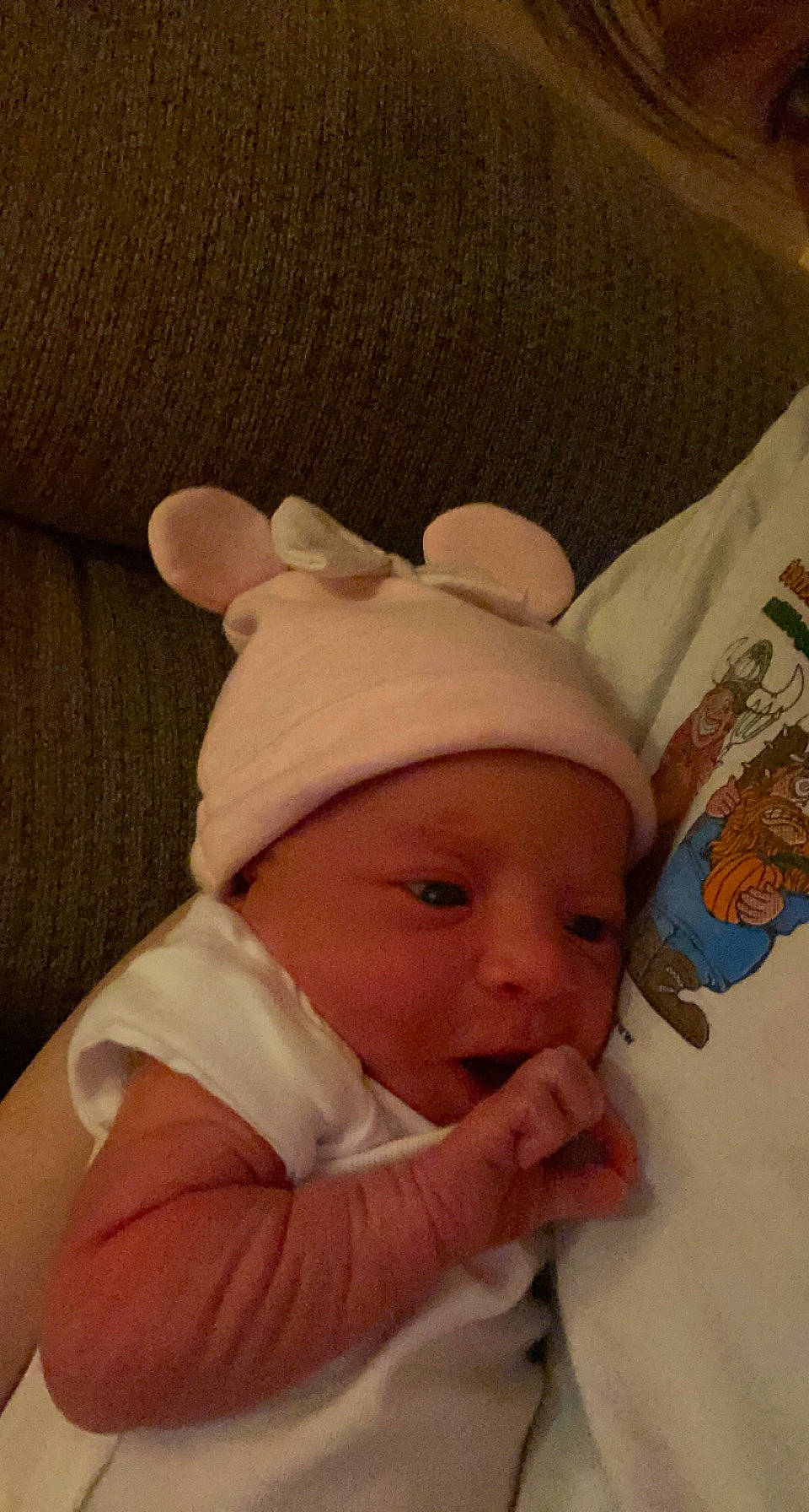 Charlotte joined the competition — help win amazing prizes! baby, baby_products, baby_sleeping, baby_toddler_clothing, cap, cheek, child, comfort, ear, eye, face, fun, happy, head, headgear, headwear, linens, nose, person, skin