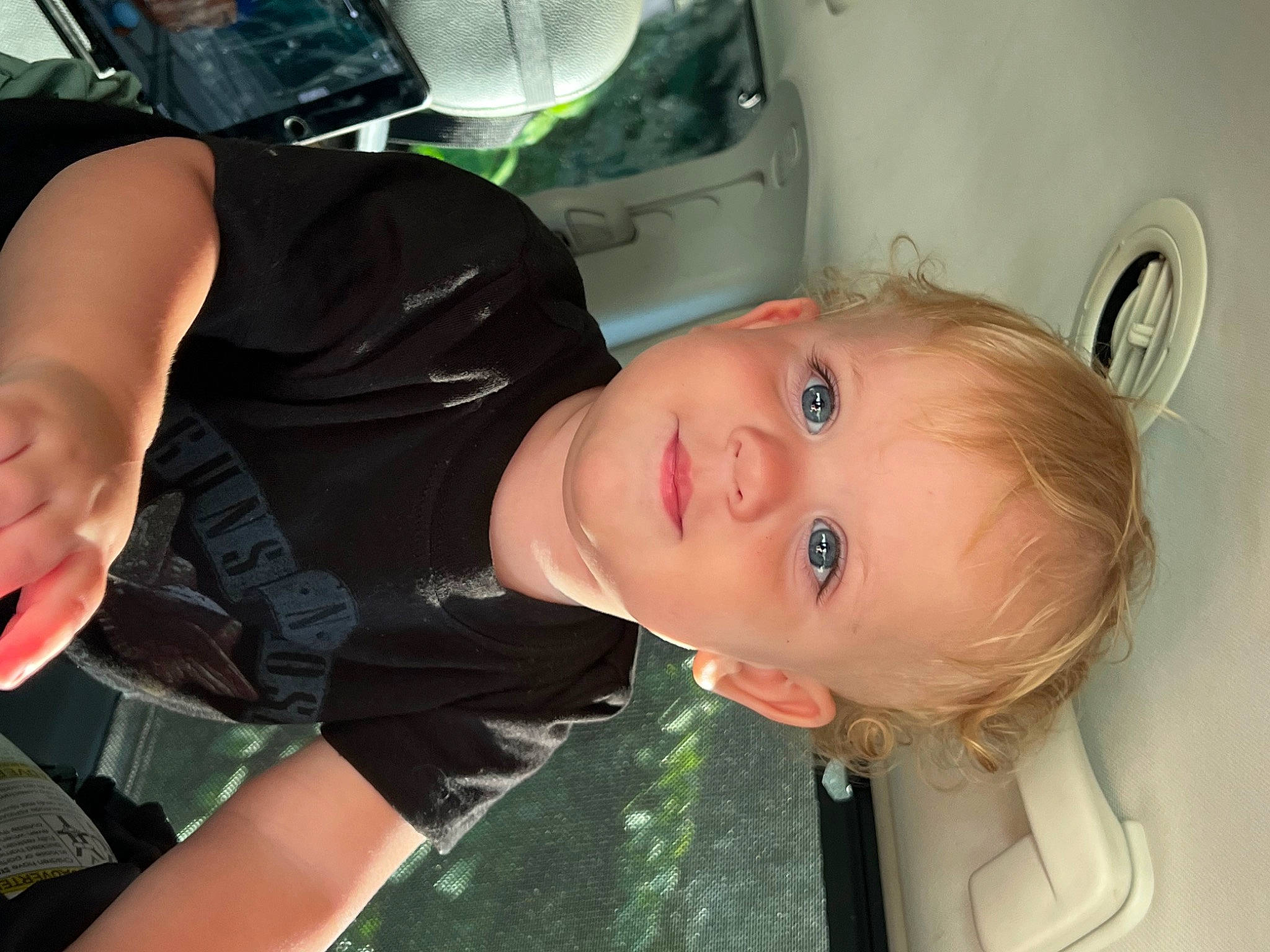 Jericho joined the competition — help win amazing prizes! baby, cheek, chest, child, elbow, eyelash, fun, happy, person, room, sitting, smile, toddler, vehicle_door, wrist