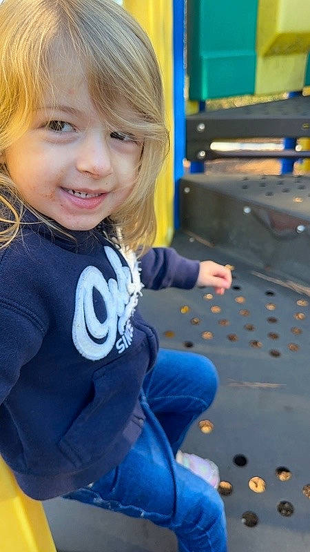 Lisa joined the competition — help win amazing prizes! bangs, blond, blue, child, denim, electric_blue, engineering, eye, fun, hair, happy, joy, leisure, machine, person, play, recreation, smile, standing, t_shirt