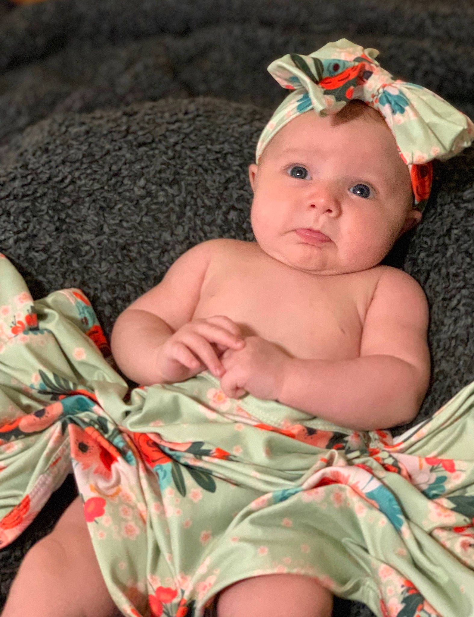 Camryn joined the competition — help win amazing prizes! baby, baby_products, cheek, child, diaper, finger, hand, headgear, headwear, person, product, skin, smile, toddler