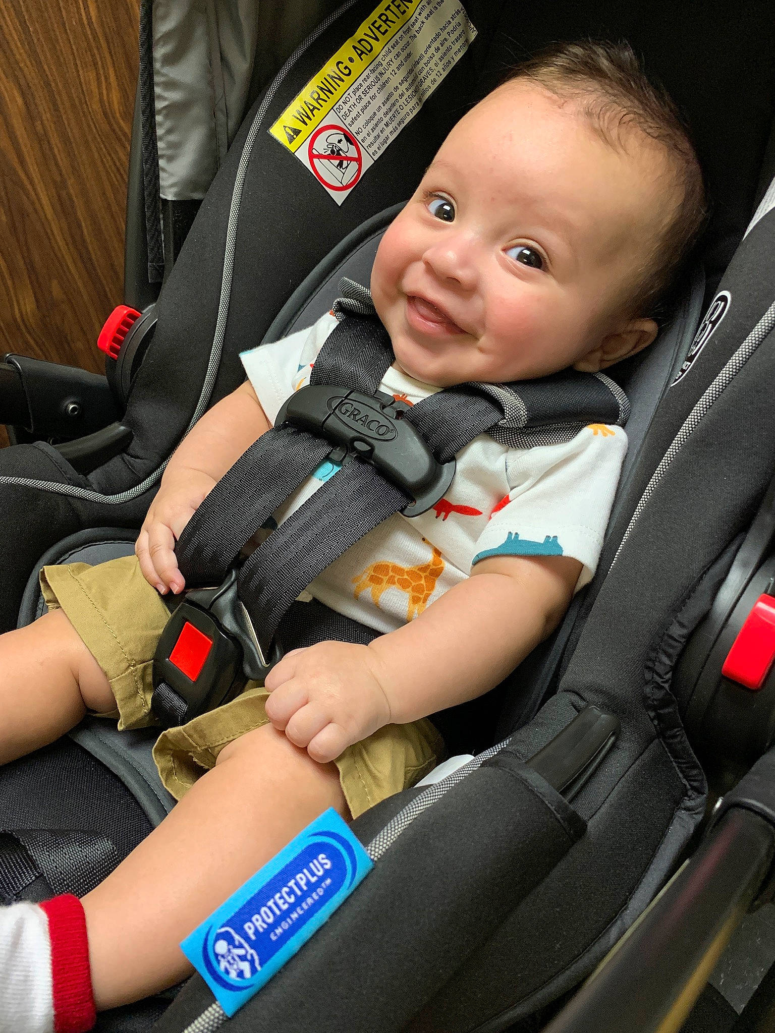 Evan joined the competition — help win amazing prizes! auto_part, baby, baby_carriage, baby_in_car_seat, baby_products, car_seat, car_seat_cover, child, joy, person, product, seat_belt, toddler