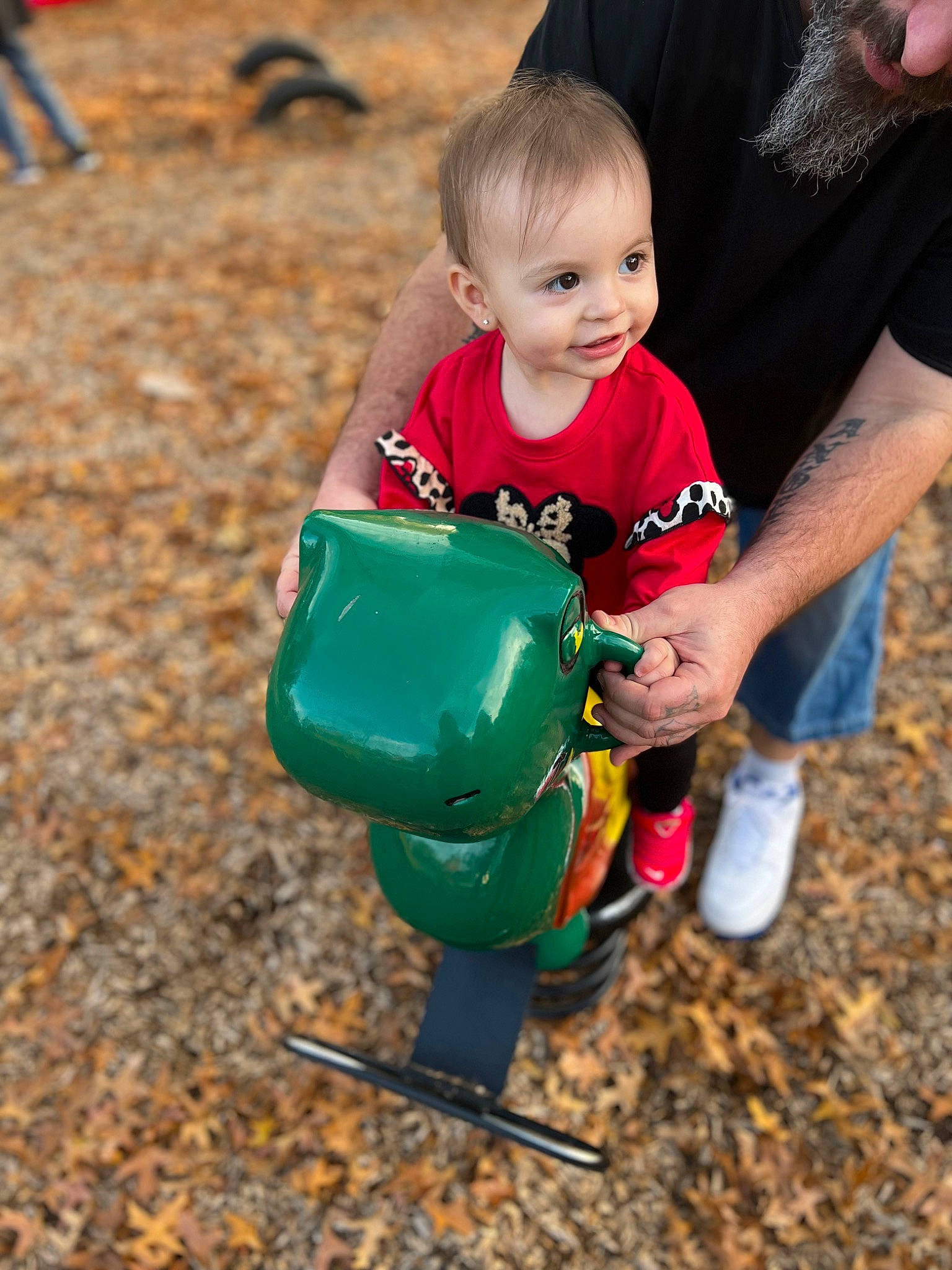 Mia joined the competition — help win amazing prizes! baby, baby_playing_with_toys, baby_toddler_clothing, child, event, fun, grass, happy, human_settlement, leaf, leisure, outdoor_play_equipment, people_in_nature, person, play, recreation, shorts, soil, t_shirt, toddler