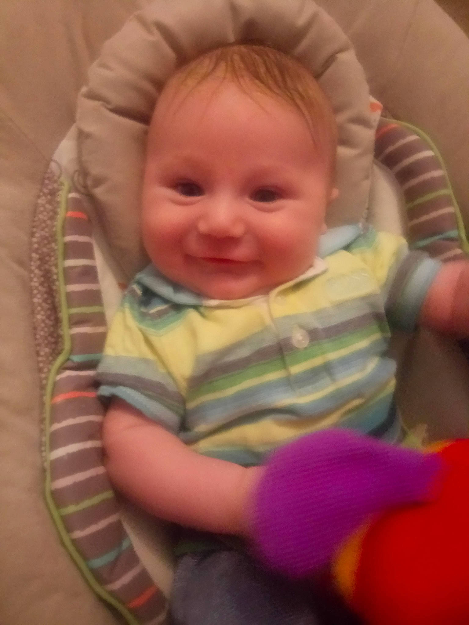 Lenny is registered to the contest to win money with this photo: baby_products, cheek, child, eye, face, finger, hand, head, human_hair_color, infant, iris, joy, lip, mouth, nose, person, play, product, skin, smile