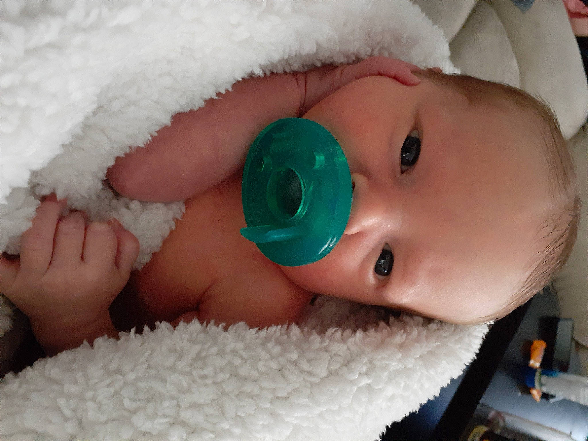 Dominik is registered to the contest to win money with this photo: baby, baby_toddler_clothing, cheek, child, chin, close_up, clothing, eye, eyebrow, eyelash, finger, iris, lip, mouth, nose, organ, person, skin, textile, toddler