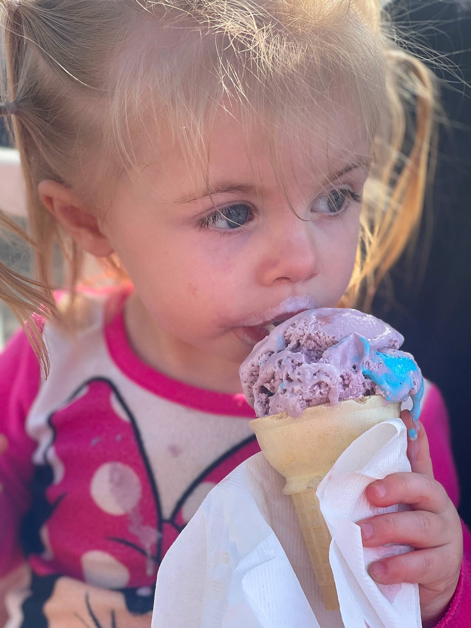Charleigh joined the competition — help win amazing prizes! baby_toddler_clothing, blond, child, dessert, facial_expression, finger_food, food, food_craving, frozen_dessert, fun, gelato, hairstyle, happy, ice_cream, ice_cream_cone, ingredient, nose, person, skin, sweetness