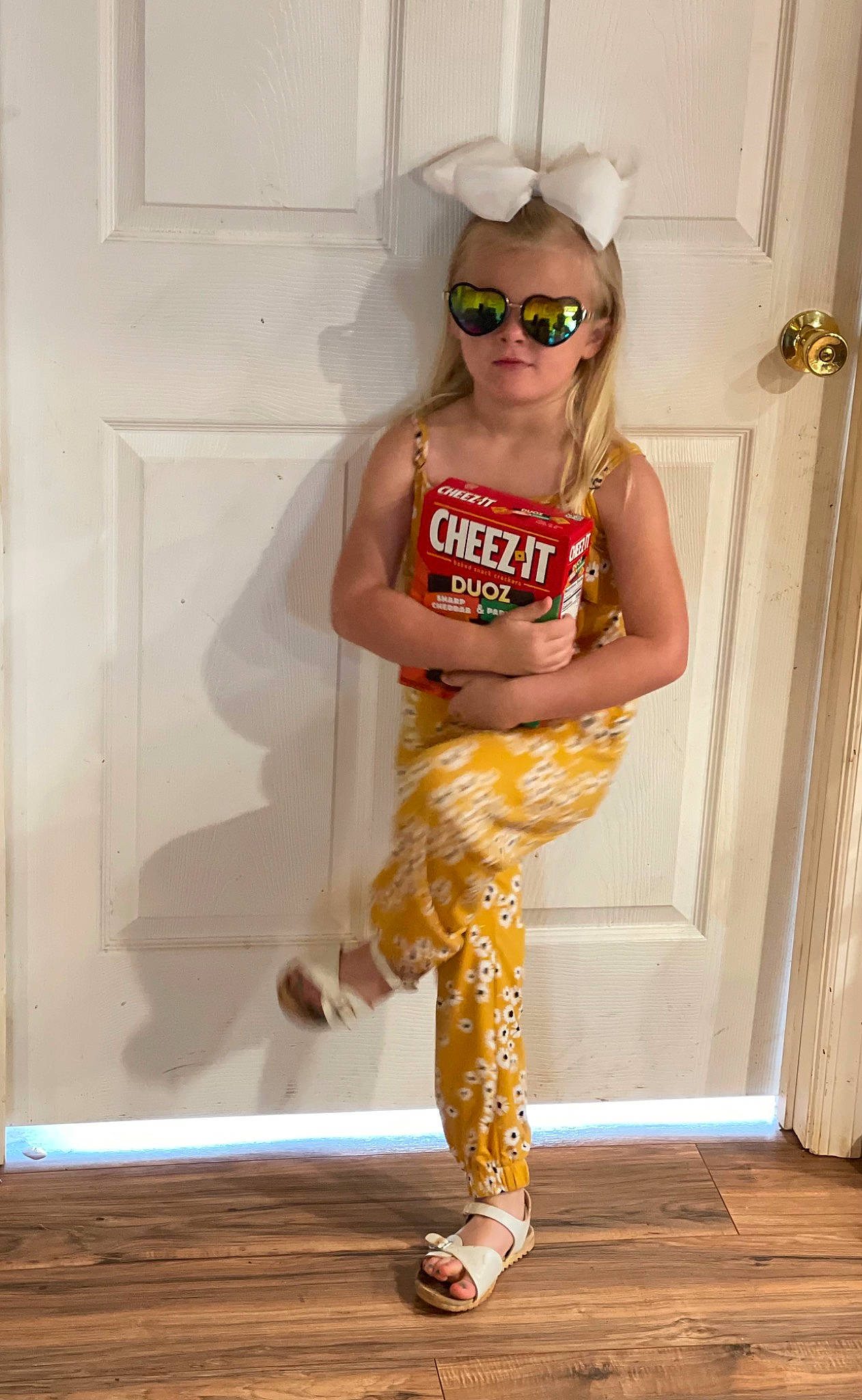 Kymberlin joined the competition — help win amazing prizes! active_pants, blond, eyewear, fashion_design, flooring, footwear, glasses, goggles, hair, human_leg, knee, person, sleeveless_shirt, sportswear, street_fashion, sunglasses, t_shirt, thigh, vision_care, waist