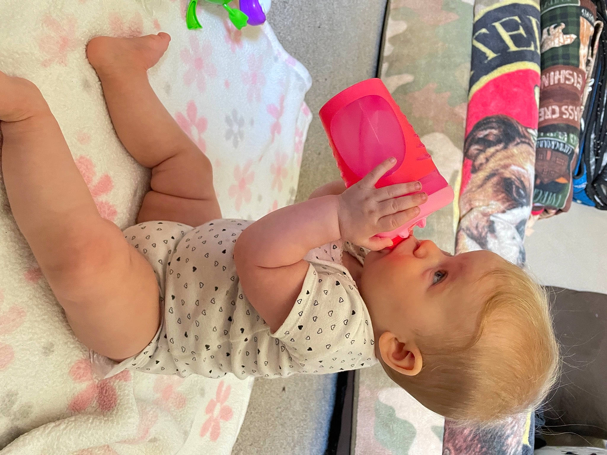 Rylie joined the competition — help win amazing prizes! baby, baby_toddler_clothing, chest, child, comfort, finger, happy, hat, headgear, human_body, human_leg, leg, lingerie, mouth, muscle, person, pink, skin, summer, thigh