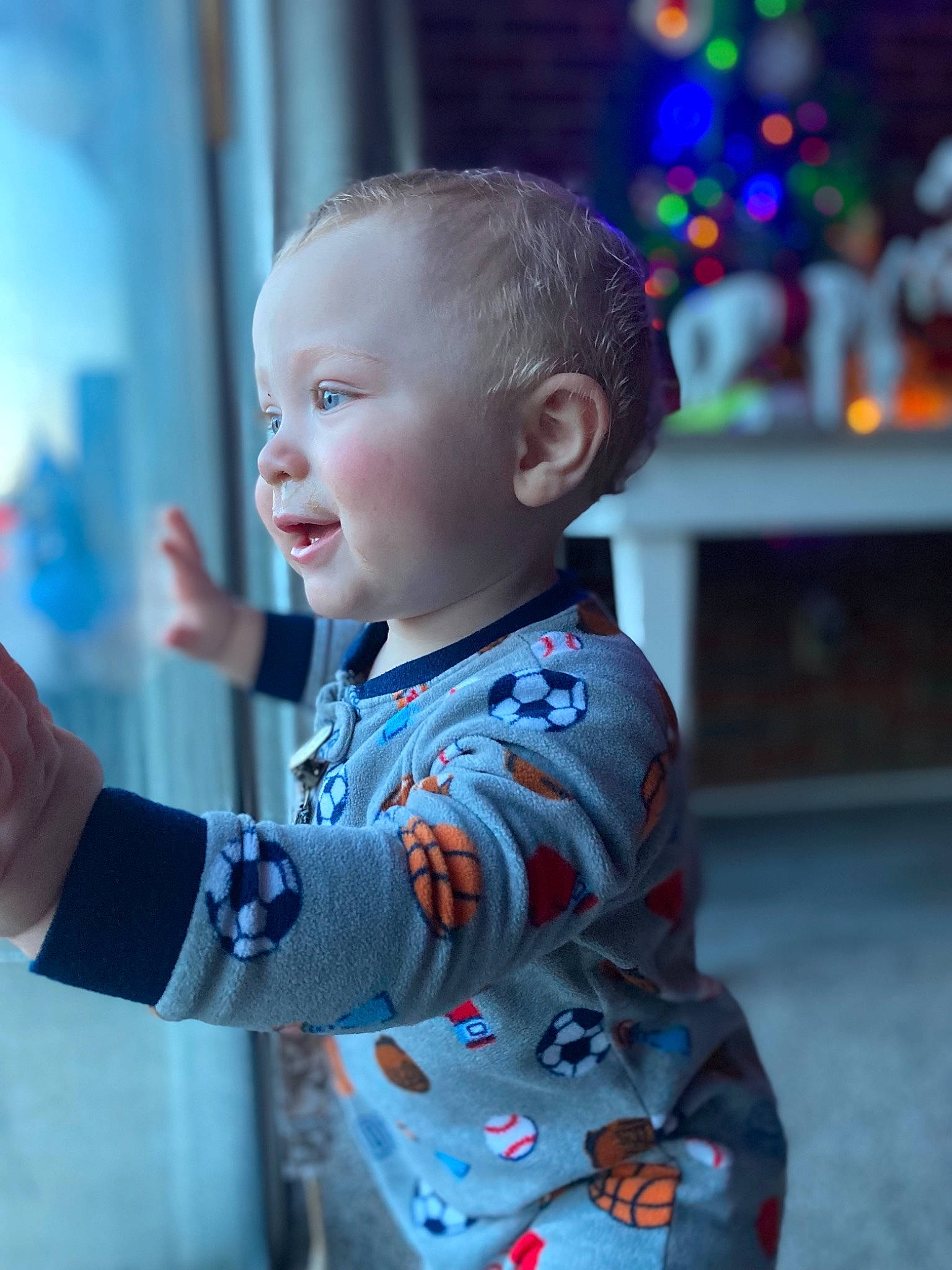 Ezra joined the competition — help win amazing prizes! baby, baby_toddler_clothing, child, electric_blue, event, eye, fun, gesture, happy, leisure, pattern, people, person, photograph, play, red, sitting, sleeve, standing, t_shirt