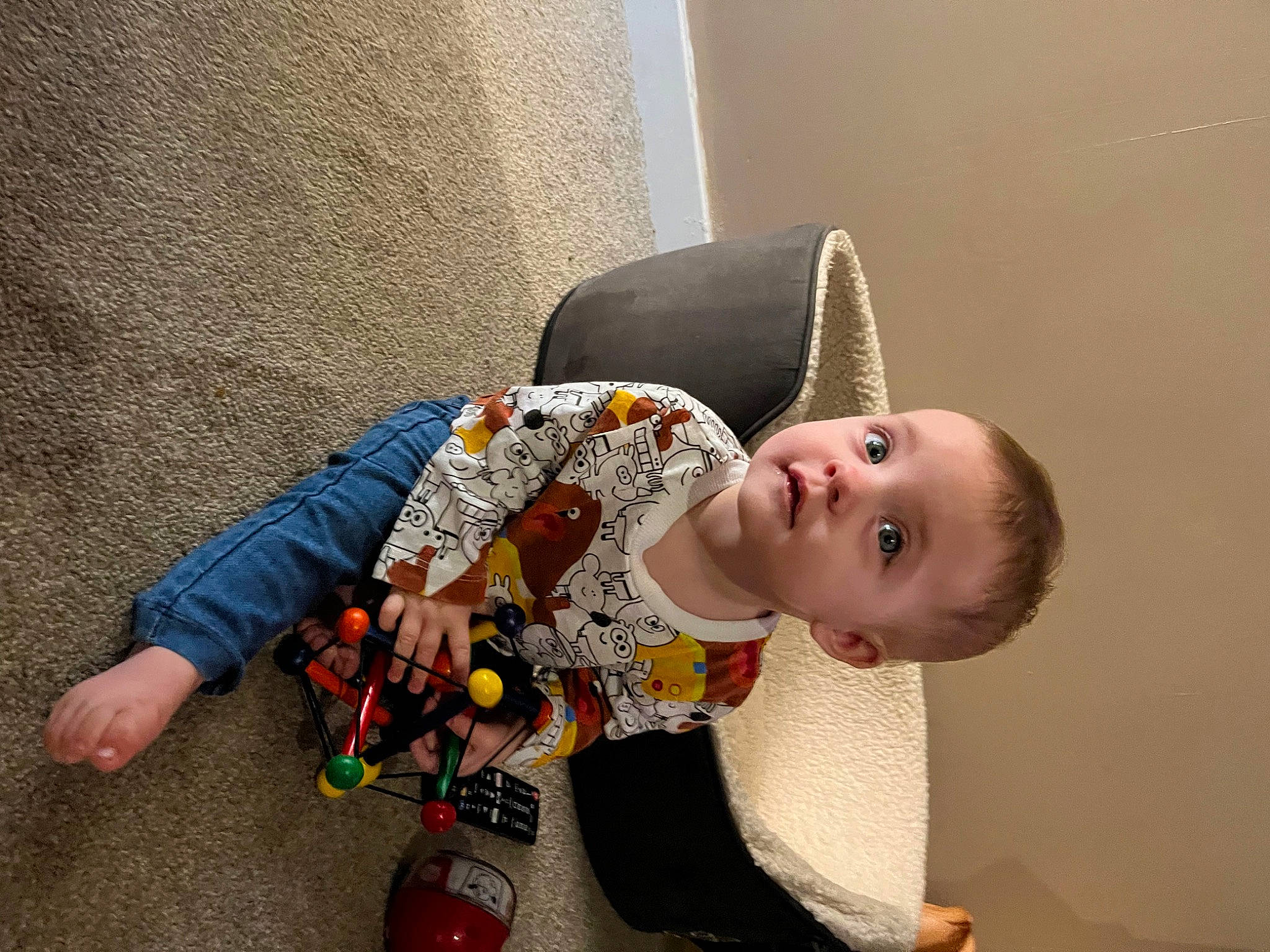 Lyra joined the competition — help win amazing prizes! baby, baby_laughing, baby_products, baby_toddler_clothing, baby_toys, child, comfort, floor, flooring, fun, person, play, room, sitting, smile, toddler, toy