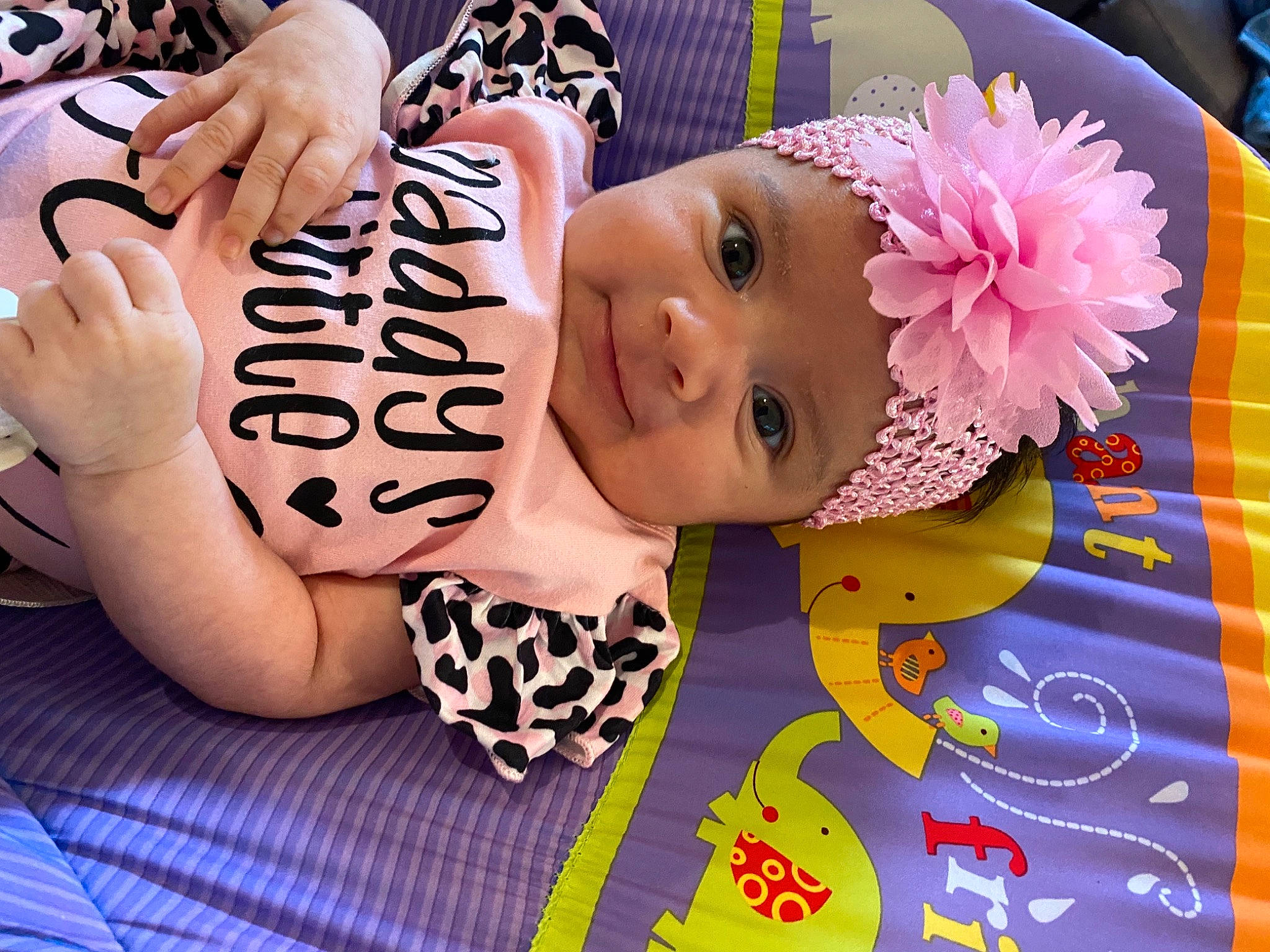 Monica joined the competition — help win amazing prizes! baby, baby_products, baby_toddler_clothing, child, eyelash, finger, flower, font, fun, happy, headwear, leisure, nail, pattern, person, petal, pink, smile, sweetness, thigh