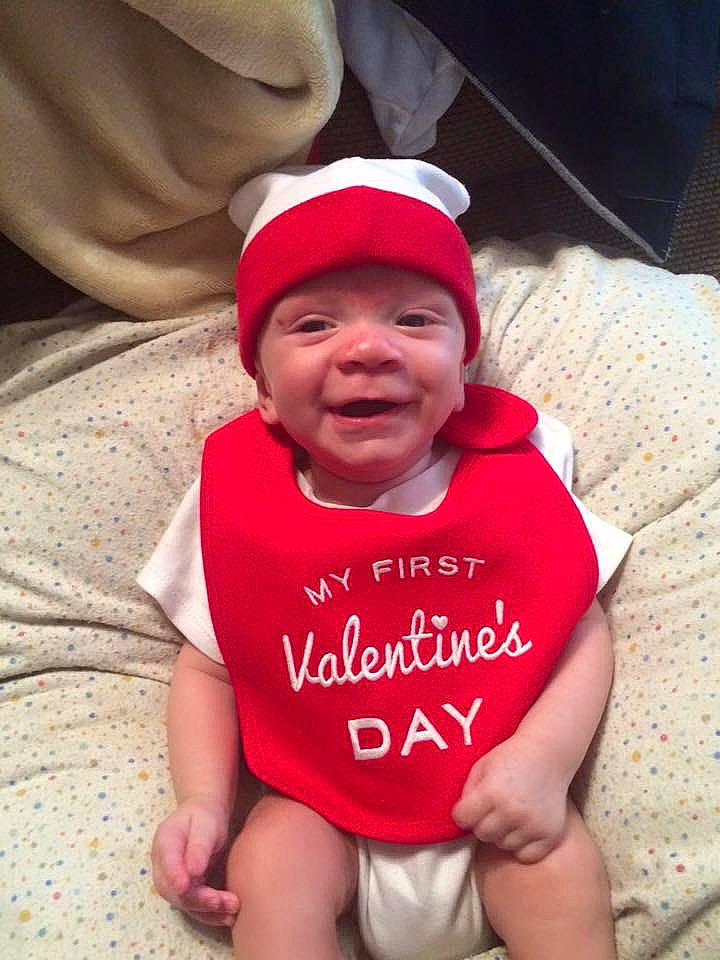 Gordon is registered to the contest to win money with this photo: baby, child, headwear, person, smile, toddler