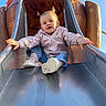 Victorya a rejoint le concours — aidez-le/la à gagner de superbes lots ! candid, child, cute, infant, jacket, metal_slide, outdoor, pigtails, pink_jacket, playground, playing, portrait, shoe, sky, slide, smile, sneakers, sunlight, toddler, wooden_structure