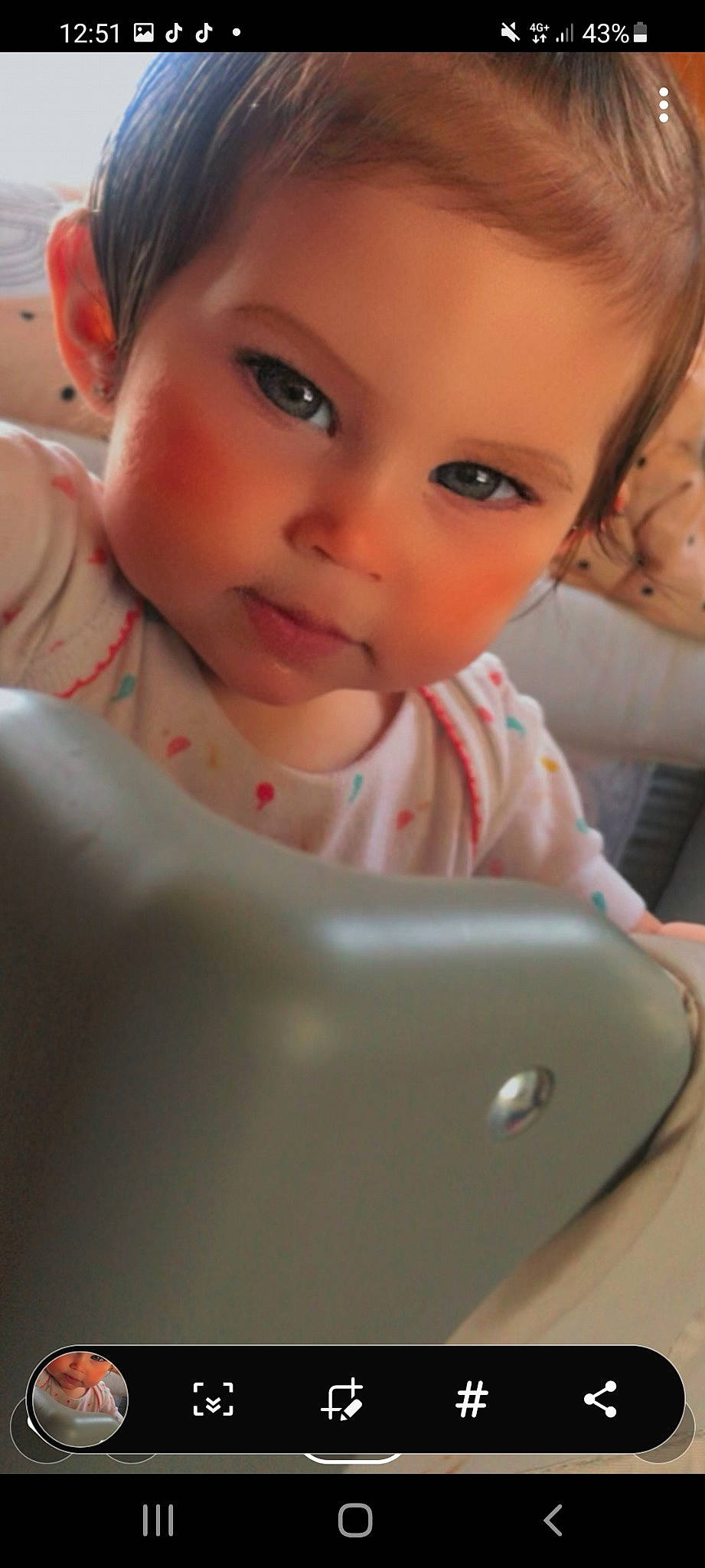 Liya participe au concours pour gagner de l'argent avec cette photo : baby_toddler_clothing, cap, cheek, chin, ear, eye, eyebrow, eyelash, face, forehead, hair, hairstyle, head, iris, lip, mouth, nose, organ, person, skin