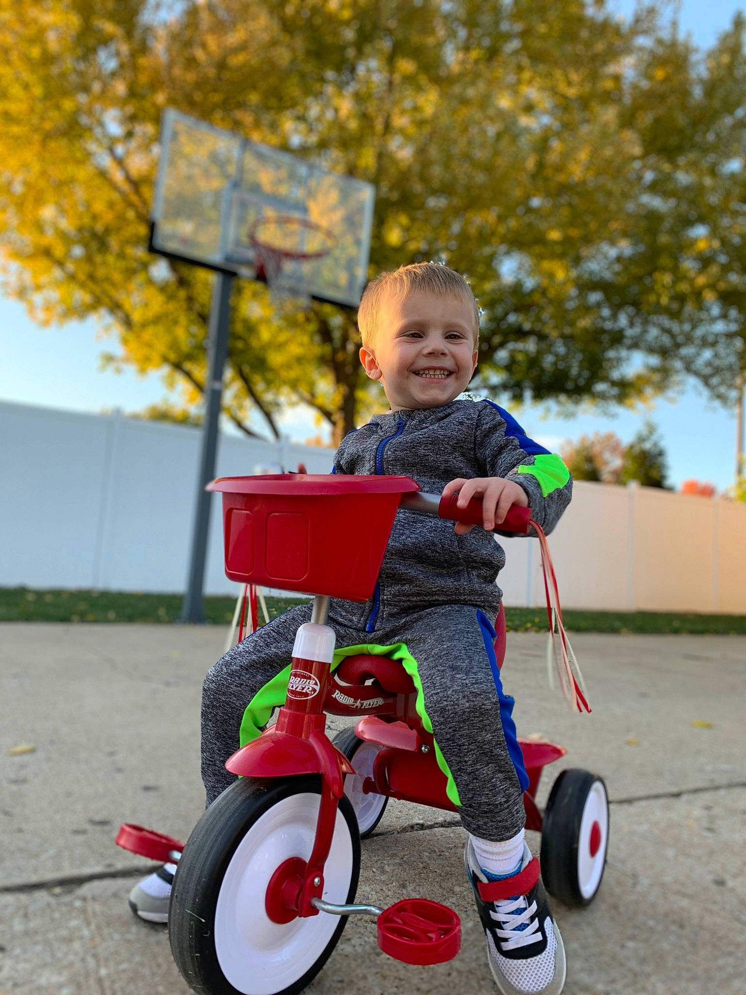 Bishop joined the competition — help win amazing prizes! baby_toddler_clothing, bicycle, bicycle_accessory, bicycle_frame, bicycle_part, bicycle_tire, bicycle_wheel, fun, happy, joy, people, person, photograph, riding_toy, rolling, smile, tire, toddler, tree, vehicle