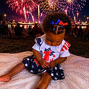 Jream joined the competition — help win amazing prizes! blanket, blue, celebration, child, crowd, festive, fireworks, focus, grass, hair_bows, holiday, night, outdoor, patriotic, people, red, sitting, stars, toddler, white