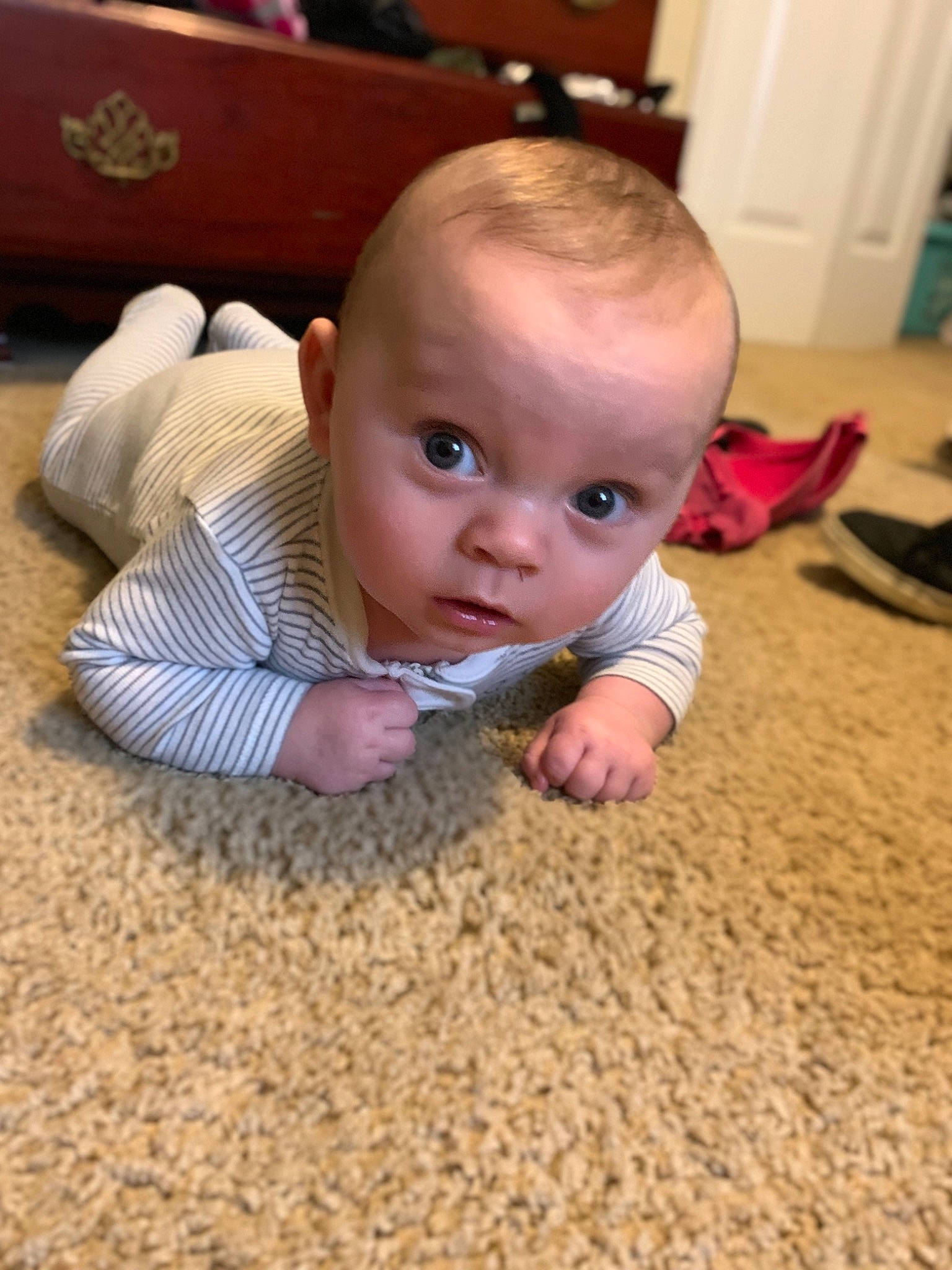 Blaise joined the competition — help win amazing prizes! boy, cheek, child, crawling, day, ear, eye, finger, floor, flooring, infant, person, play, sitting, skin, toddler, wood