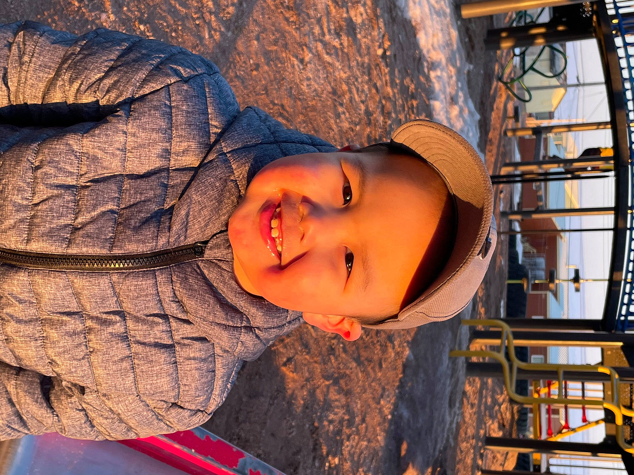 Desmond is registered to the contest to win money with this photo: cap, denim, electric_blue, fashion_accessory, flash_photography, fun, happy, hat, headgear, headwear, joy, landscape, leisure, person, portrait_photography, recreation, smile, sun_hat, travel, tree