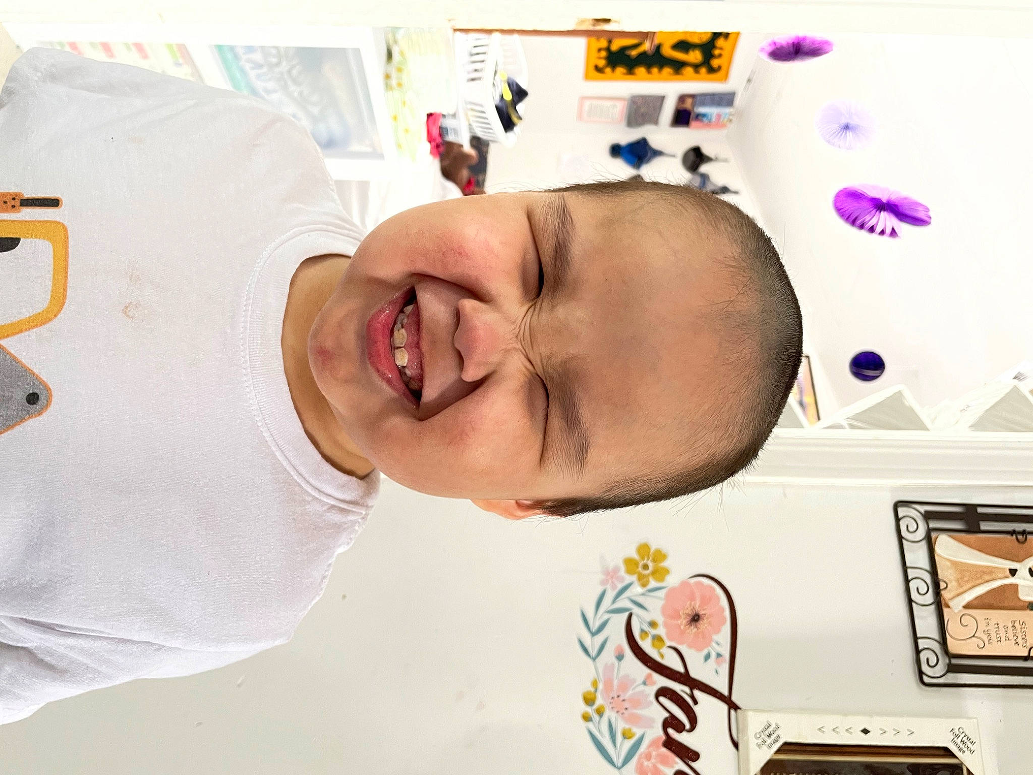 Desmond joined the competition — help win amazing prizes! art, baby, baby_laughing, child, ear, eyelash, font, forehead, fun, happy, jaw, joy, laugh, mouth, neck, nose, person, room, smile, t_shirt