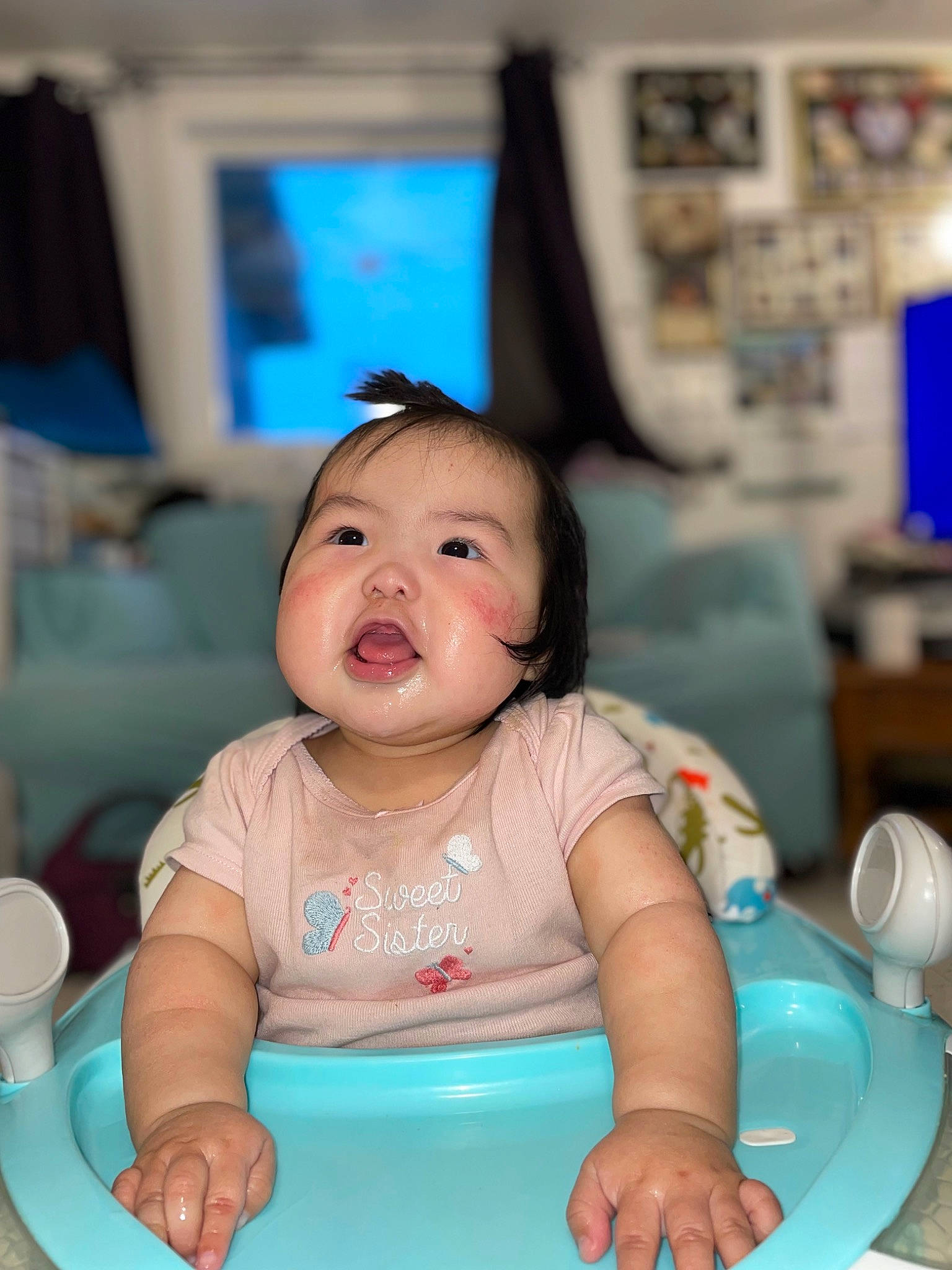 Tiara-jo joined the competition — help win amazing prizes! baby, baby_products, baby_toddler_clothing, bib, cheek, child, event, finger, fun, happy, icing, leisure, party, person, picture_frame, play, product, room, sitting, skin