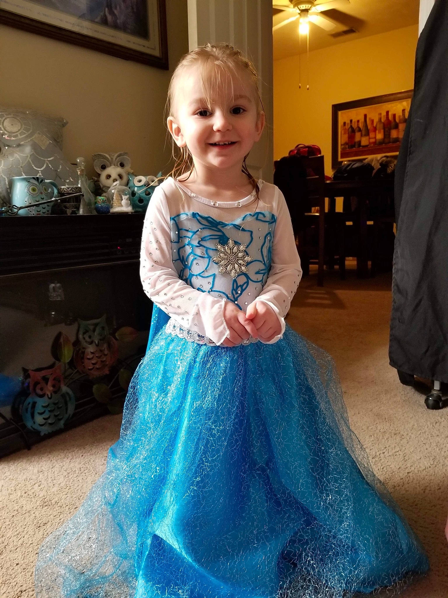Timberlynn joined the competition — help win amazing prizes! blue, bridal_party_dress, child, clothing, costume, dress, formal_wear, gown, joy, outerwear, person, toddler, turquoise