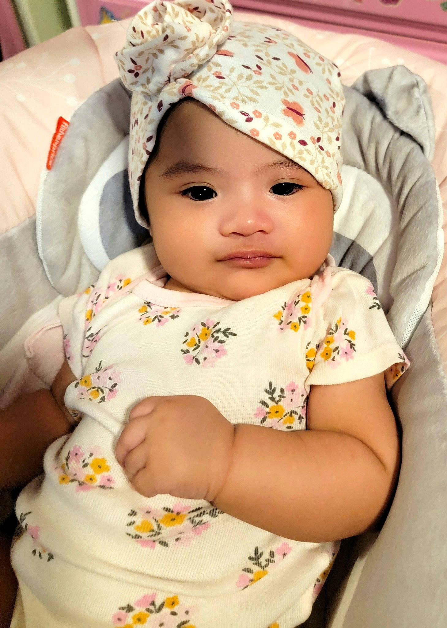 Jaylen is registered to the contest to win money with this photo: baby, baby_sleeping, baby_toddler_clothing, cap, cheek, child, comfort, eye, face, facial_expression, happy, headgear, headwear, lip, person, pink, product, skin, sleeve, textile