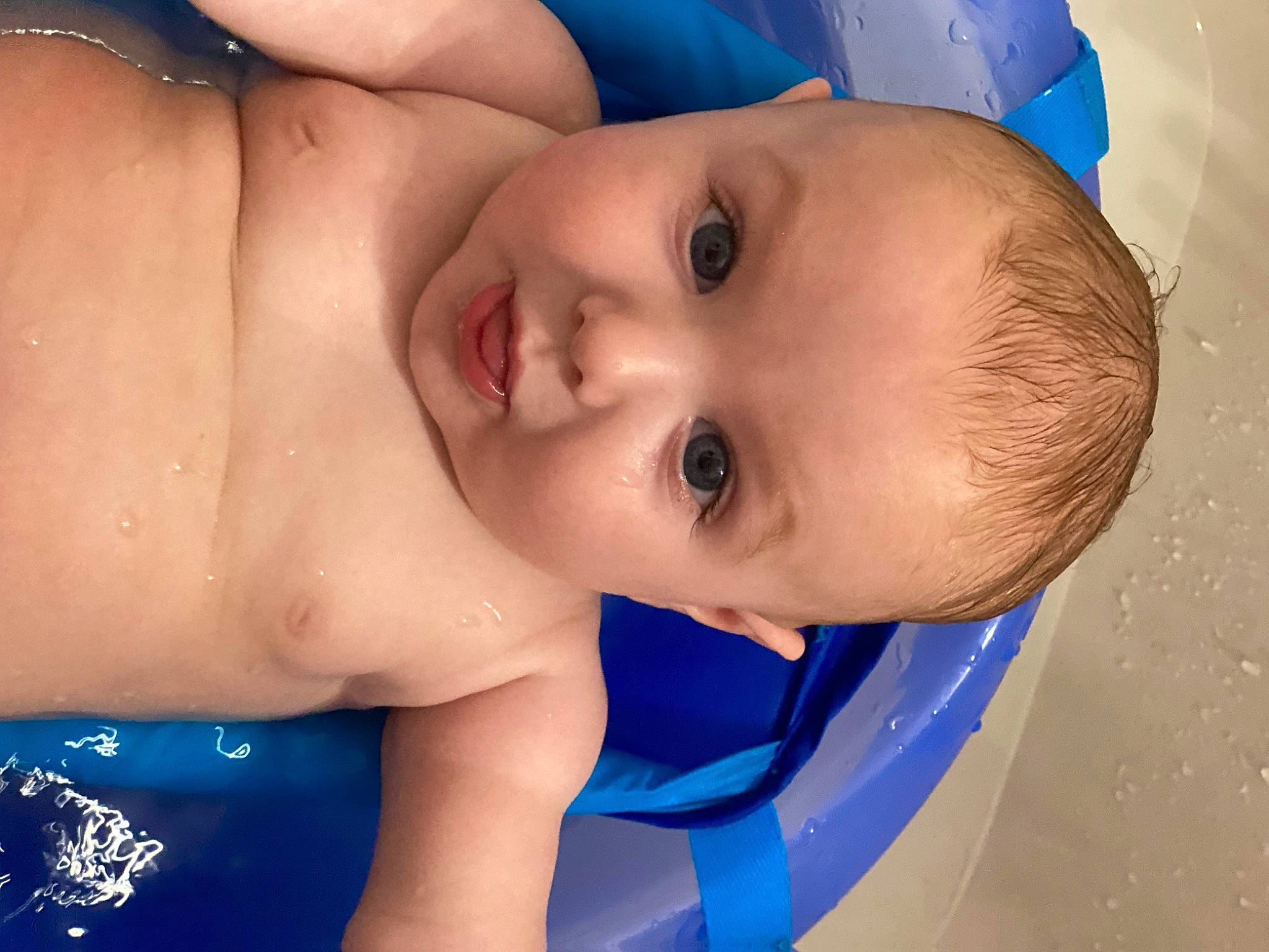 Westyn joined the competition — help win amazing prizes! baby, bathing, blue, cheek, chest, eyebrow, eyelash, finger, happy, human_body, joint, lip, mouth, muscle, neck, nose, person, skin, smile, toddler