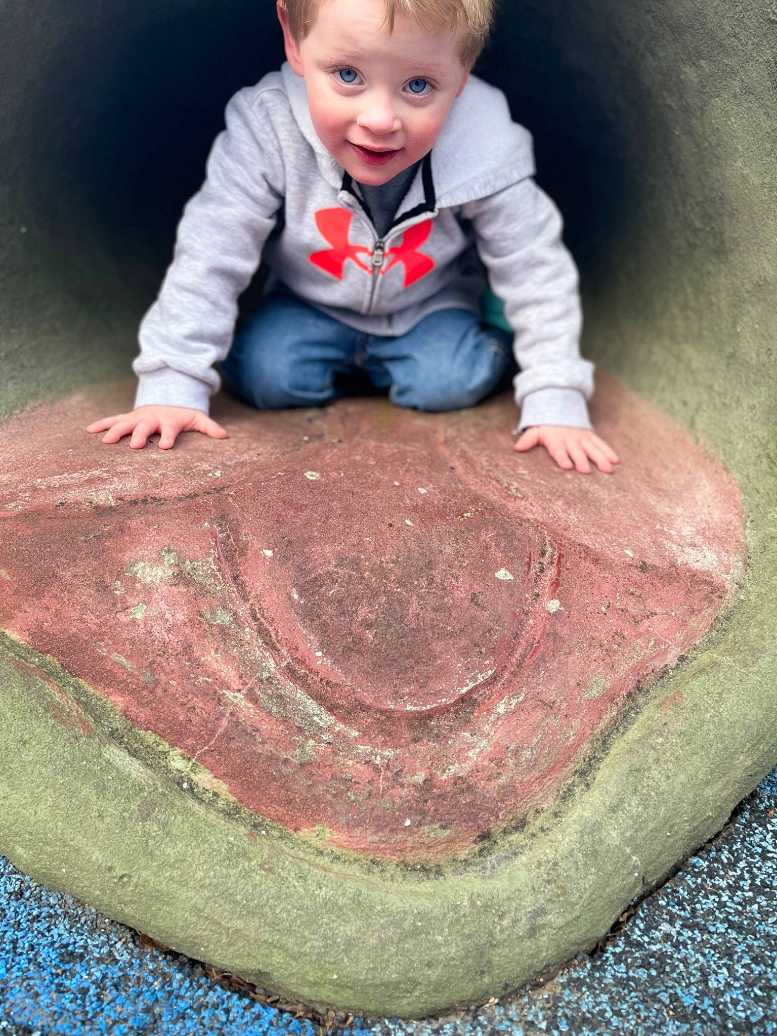 Kayden joined the competition — help win amazing prizes! baby_toddler_clothing, beauty, blue, child, circle, comfort, facial_expression, flash_photography, happy, head, linens, organ, person, photograph, sitting, skin, sleeve, smile, soil, t_shirt