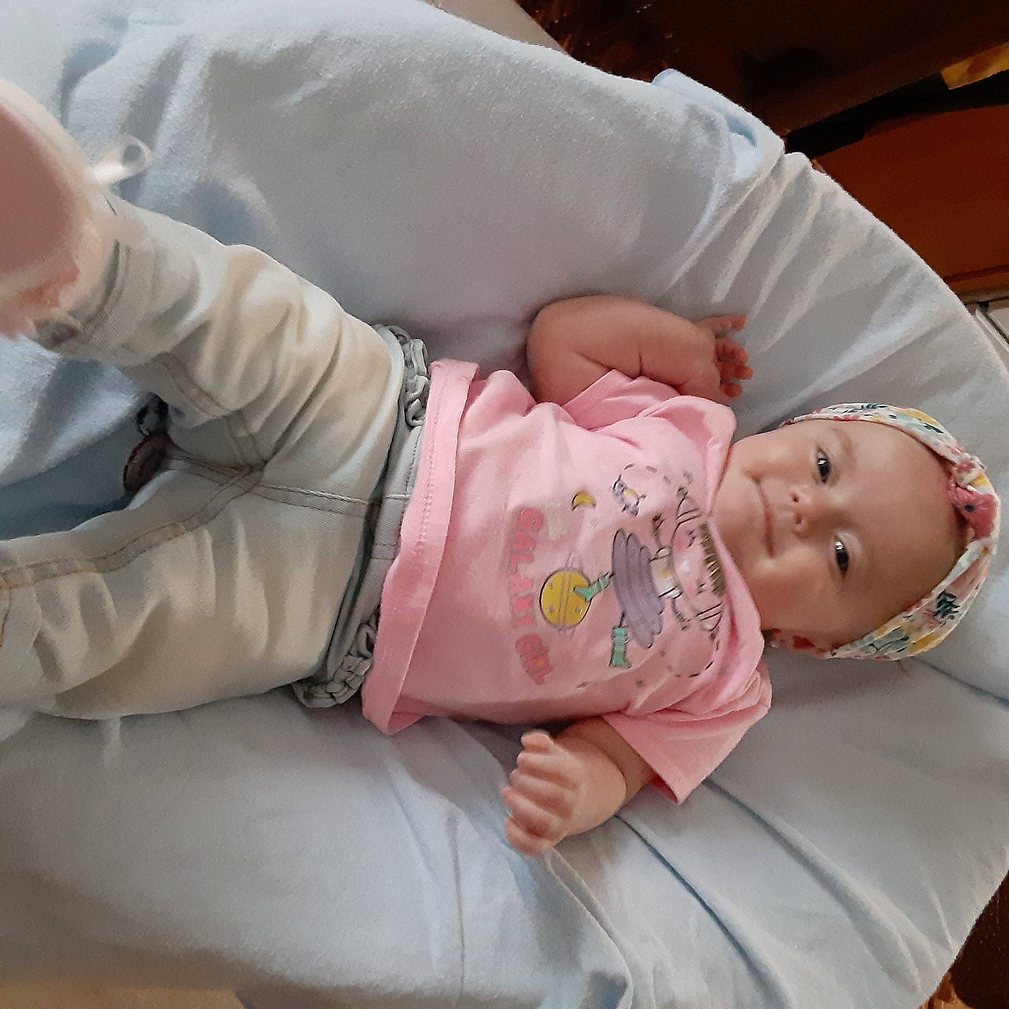Lorelei joined the competition — help win amazing prizes! baby, baby_products, baby_safety, baby_sleeping, baby_toddler_clothing, cheek, child, collar, comfort, finger, gesture, happy, headwear, human_body, linens, mouth, person, sitting, skin, sleeve