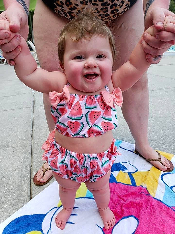 Collins joined the competition — help win amazing prizes! baby_toddler_clothing, blue, child, facial_expression, finger, fun, gesture, hairstyle, hand, happy, human_body, joint, joy, leg, muscle, person, photograph, pink, smile, summer