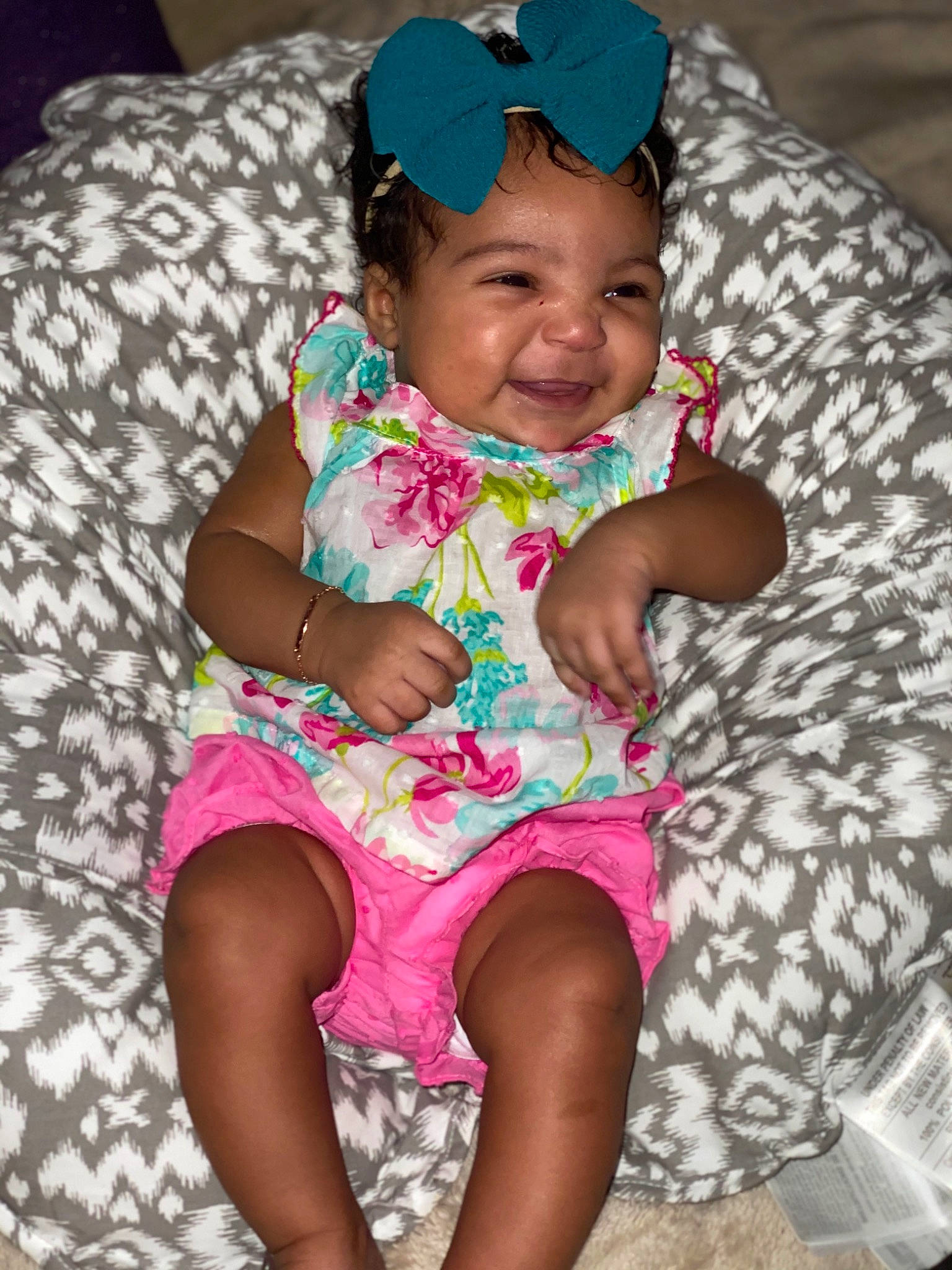 Zahra joined the competition — help win amazing prizes! baby, baby_toddler_clothing, child, headgear, headwear, person, pink, toddler