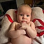 baby, infant, diaper, blanket, hands, face, skin, cute, indoors, expression, chubby, comfort, person, young, lying_down, relaxing, human, newborn, plush, nap_time