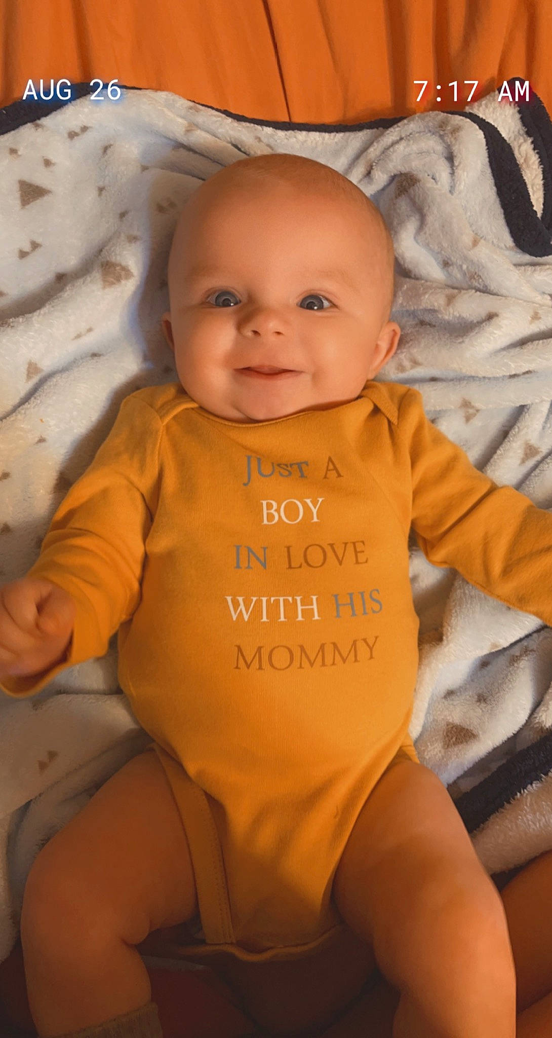 Jaxyn joined the competition — help win amazing prizes! baby_toddler_clothing, cheek, chin, comfort, eye, eyebrow, face, facial_expression, hairstyle, head, human_body, lip, mouth, neck, nose, organ, person, skin, smile, stomach