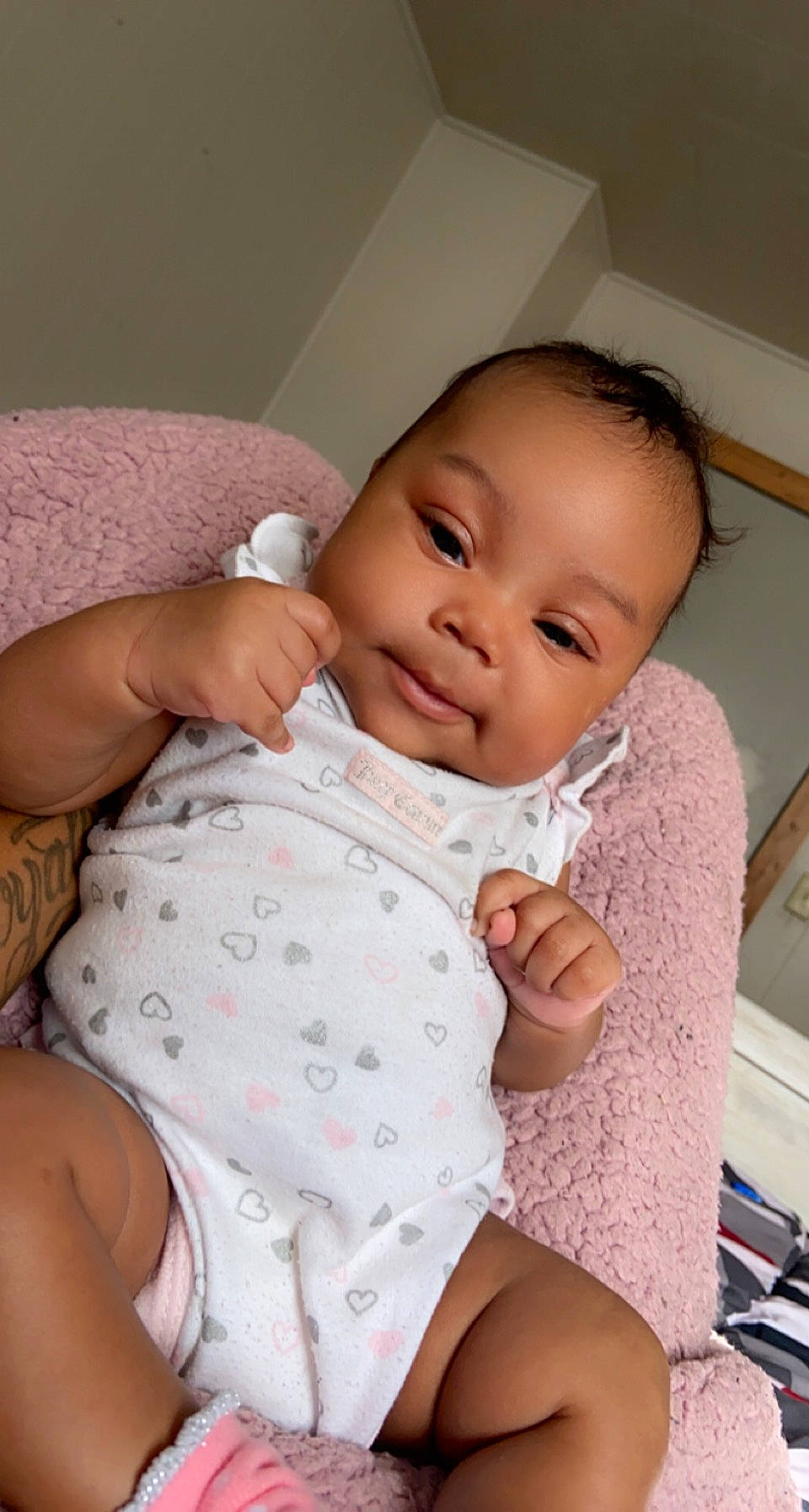 Ilynd joined the competition — help win amazing prizes! abdomen, baby, baby_toddler_clothing, cheek, chest, child, comfort, elbow, eye, facial_expression, lip, neck, person, sitting, skin, sleeve, stomach, thigh, thumb, toddler