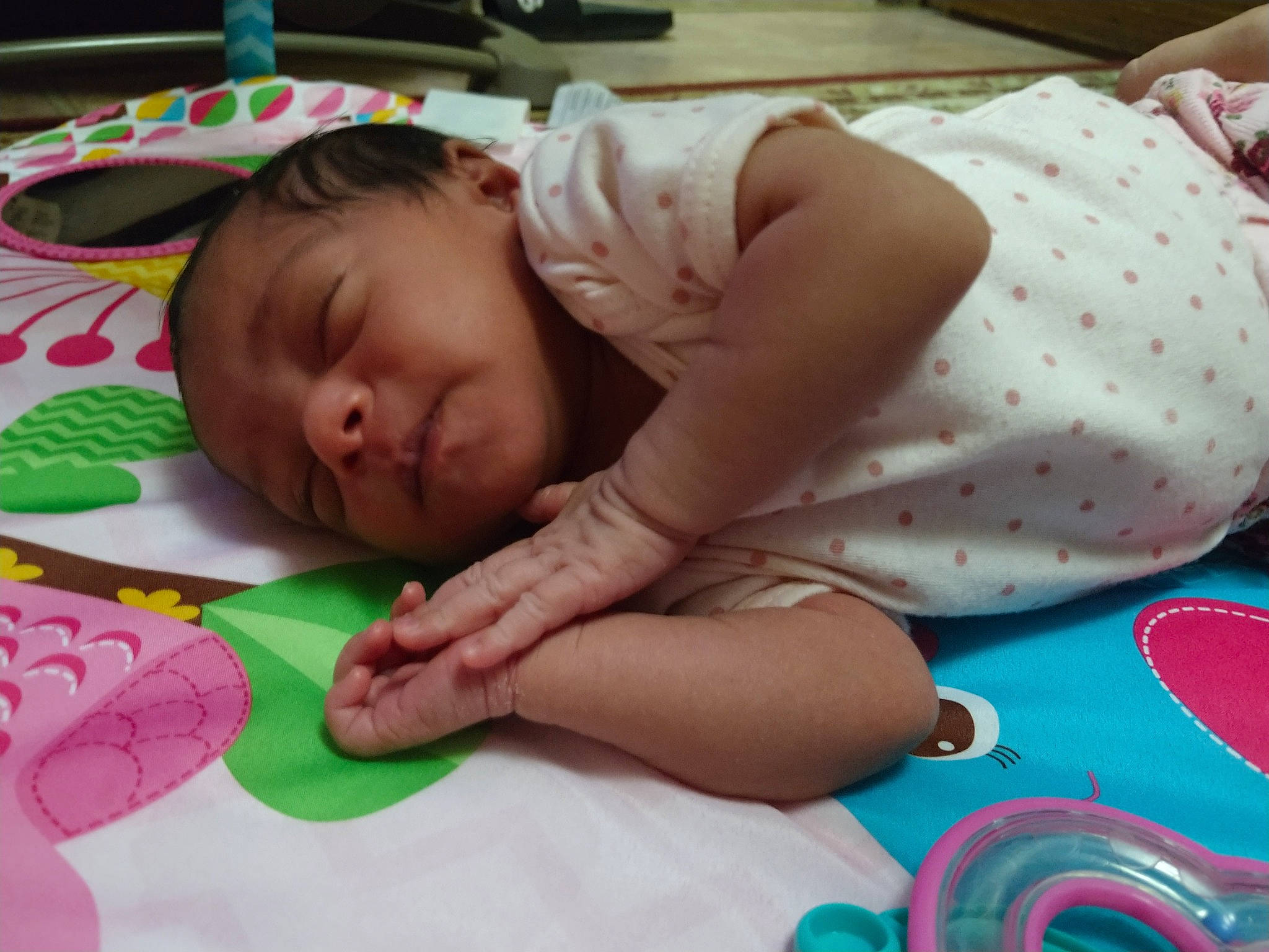 Aisha joined the competition — help win amazing prizes! baby, bedtime, birth, child, hand, linens, nap, person, pink, play, product, skin, sleep, textile, toddler, tummy_time