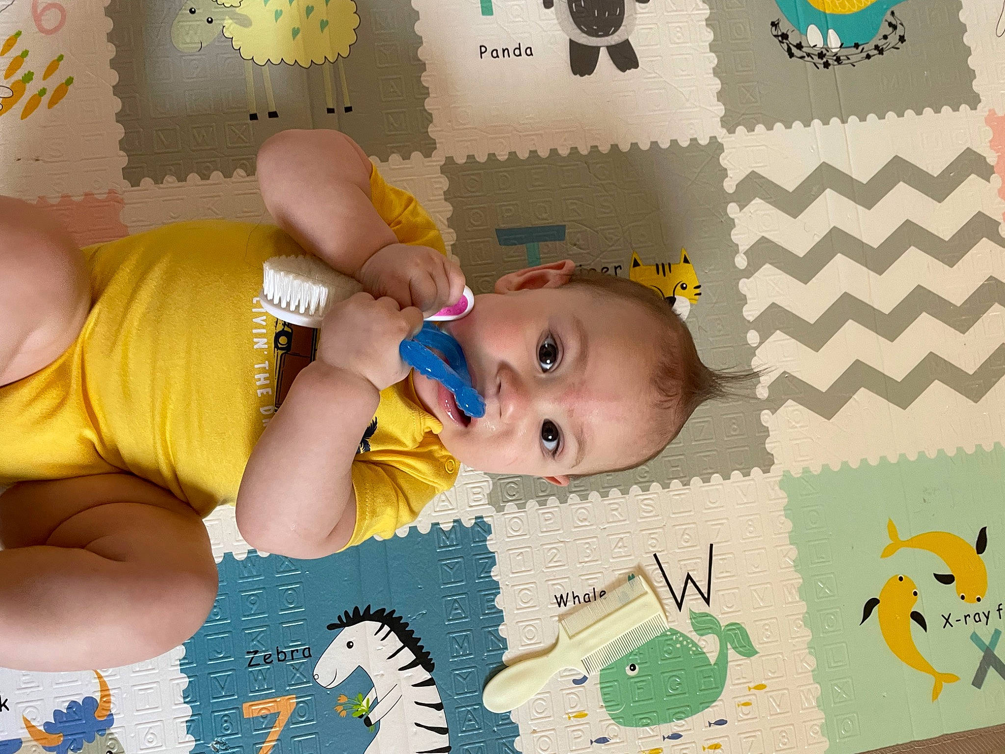 Rafael joined the competition — help win amazing prizes! art, baby, baby_products, baby_toddler_clothing, baby_toys, cheek, child, facial_expression, fun, green, happy, mouth, person, play, product, room, textile, toddler, tummy_time, vertebrate