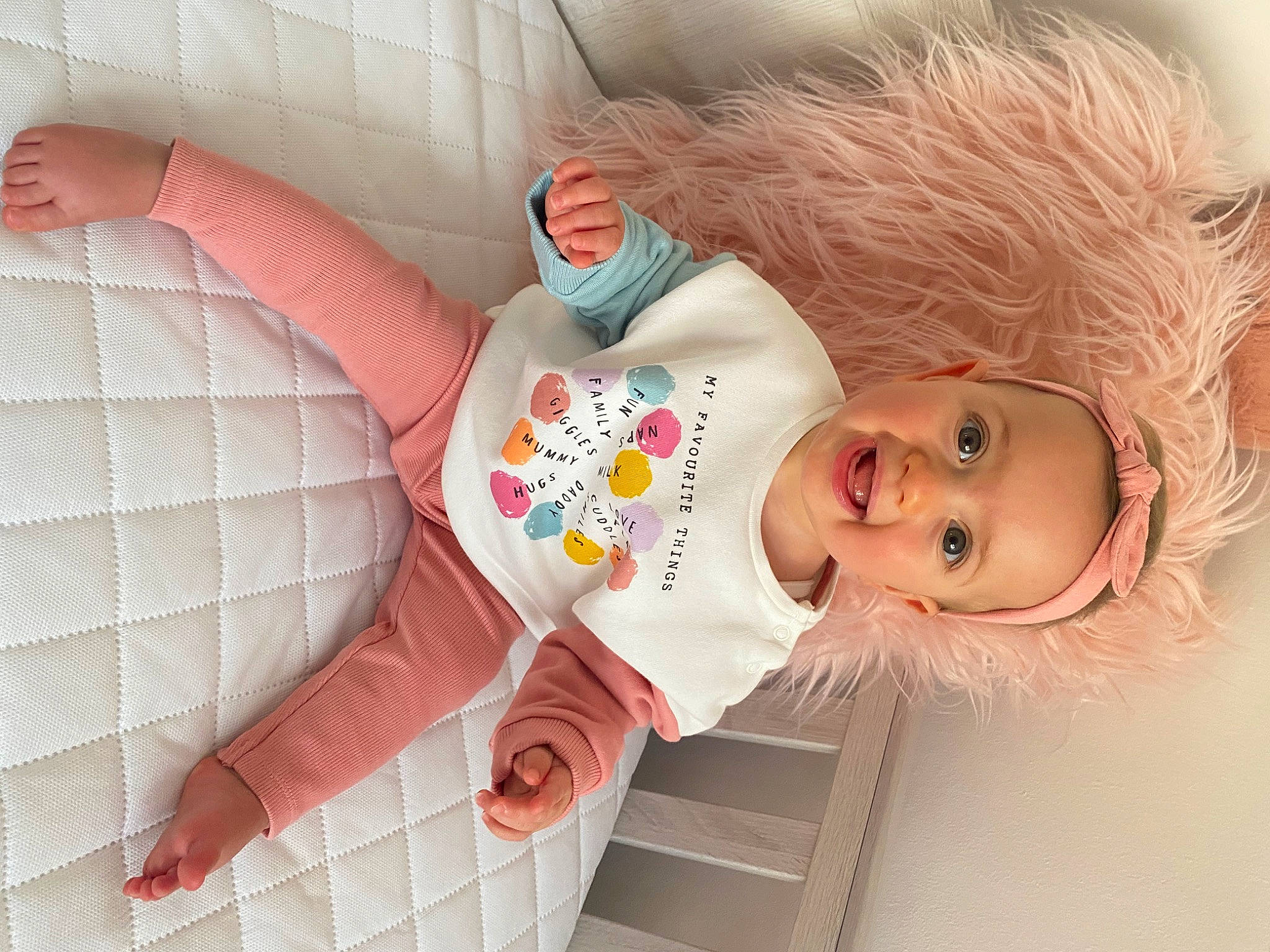 Matilda is registered to the contest to win money with this photo: baby, baby_products, baby_sleeping, baby_toddler_clothing, carmine, cheek, child, comfort, doll, eyelash, fur, linens, mouth, pattern, person, product, room, skin, textile, toddler