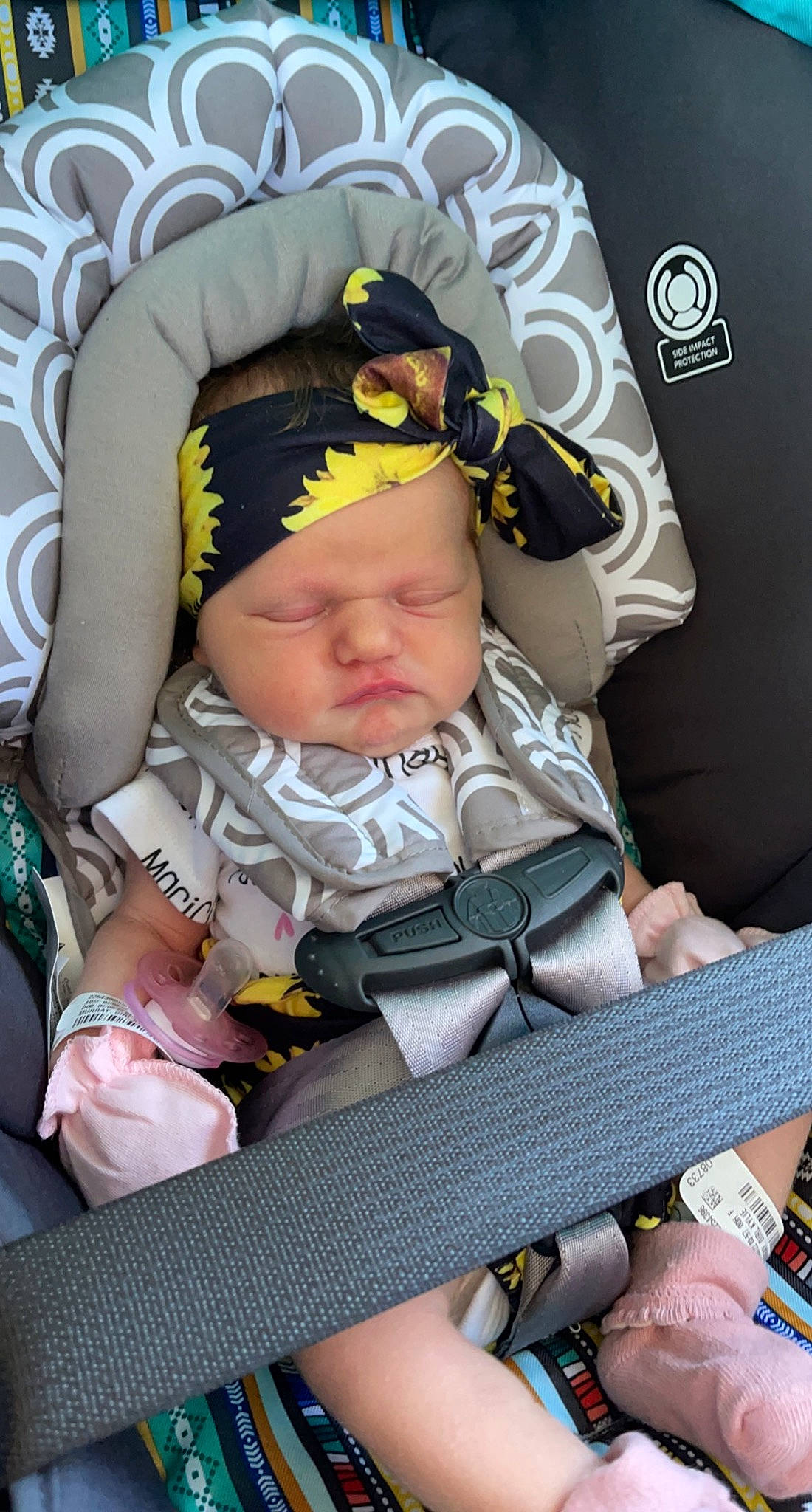 Braelynn joined the competition — help win amazing prizes! baby, baby_carriage, baby_products, baby_sleeping, baby_toddler_clothing, car_seat, chair, cheek, child, comfort, cool, eye, eyebrow, face, facial_expression, goggles, head, headwear, person, personal_protective_equipment
